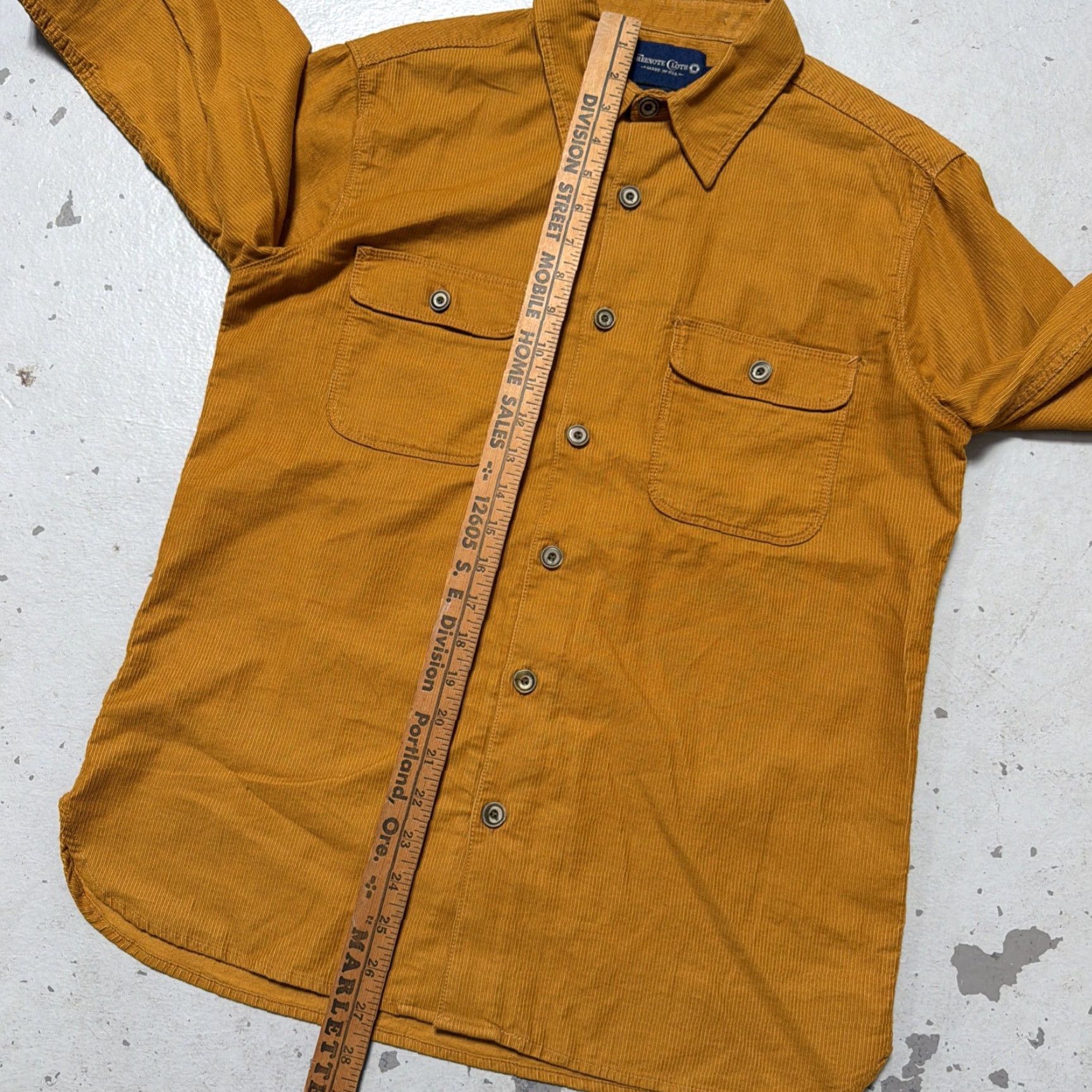 Freenote Cloth Freenote Cloth Corduroy Woven Work Shirt Japanese USA Mustard S Men Long Sleeve Button-Up Size S Size US S / EU 44-46 / 1 - 3 Thumbnail