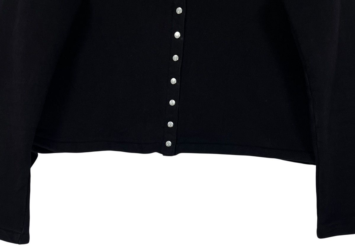 agnes b. agnès b. Black Cropped Snap Button Cardigan Size S / US 4 / IT 40 - 6 Thumbnail