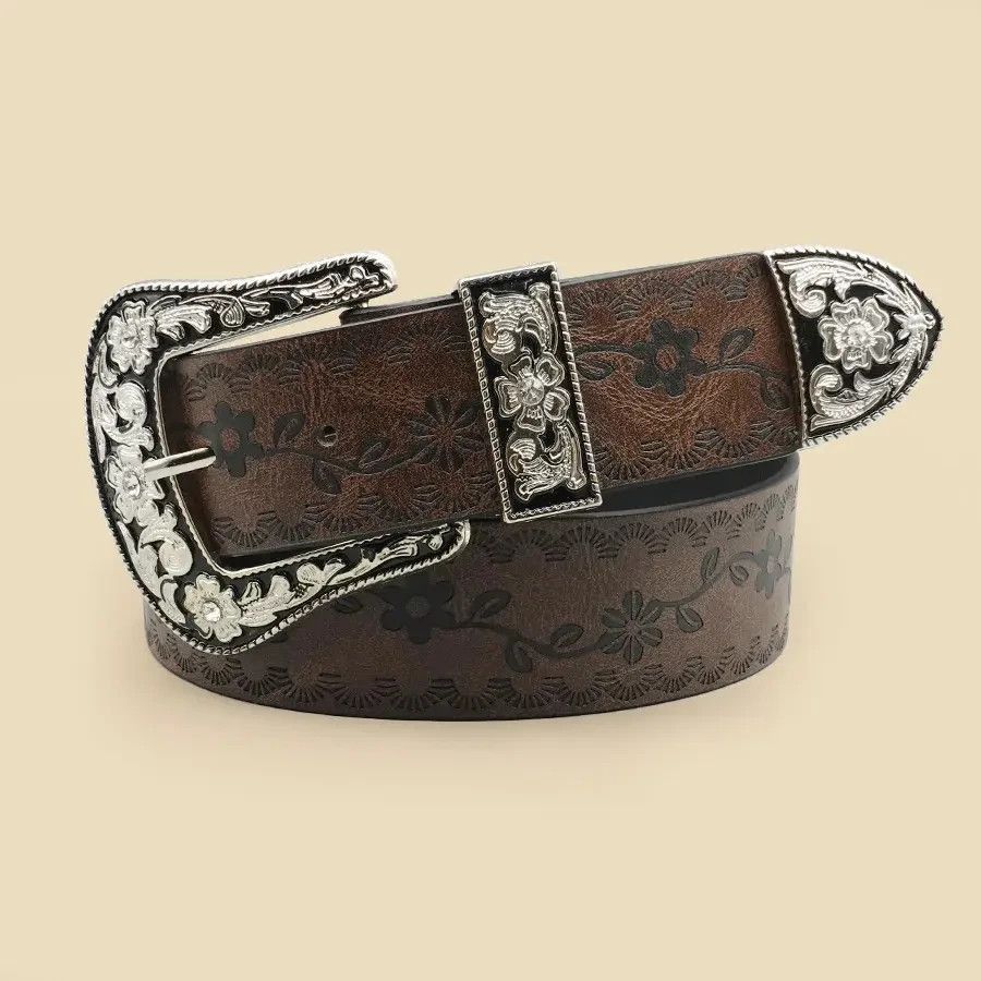 Jewelry Vintage Carved Buckle Belt Size ONE SIZE - 1 Thumbnail
