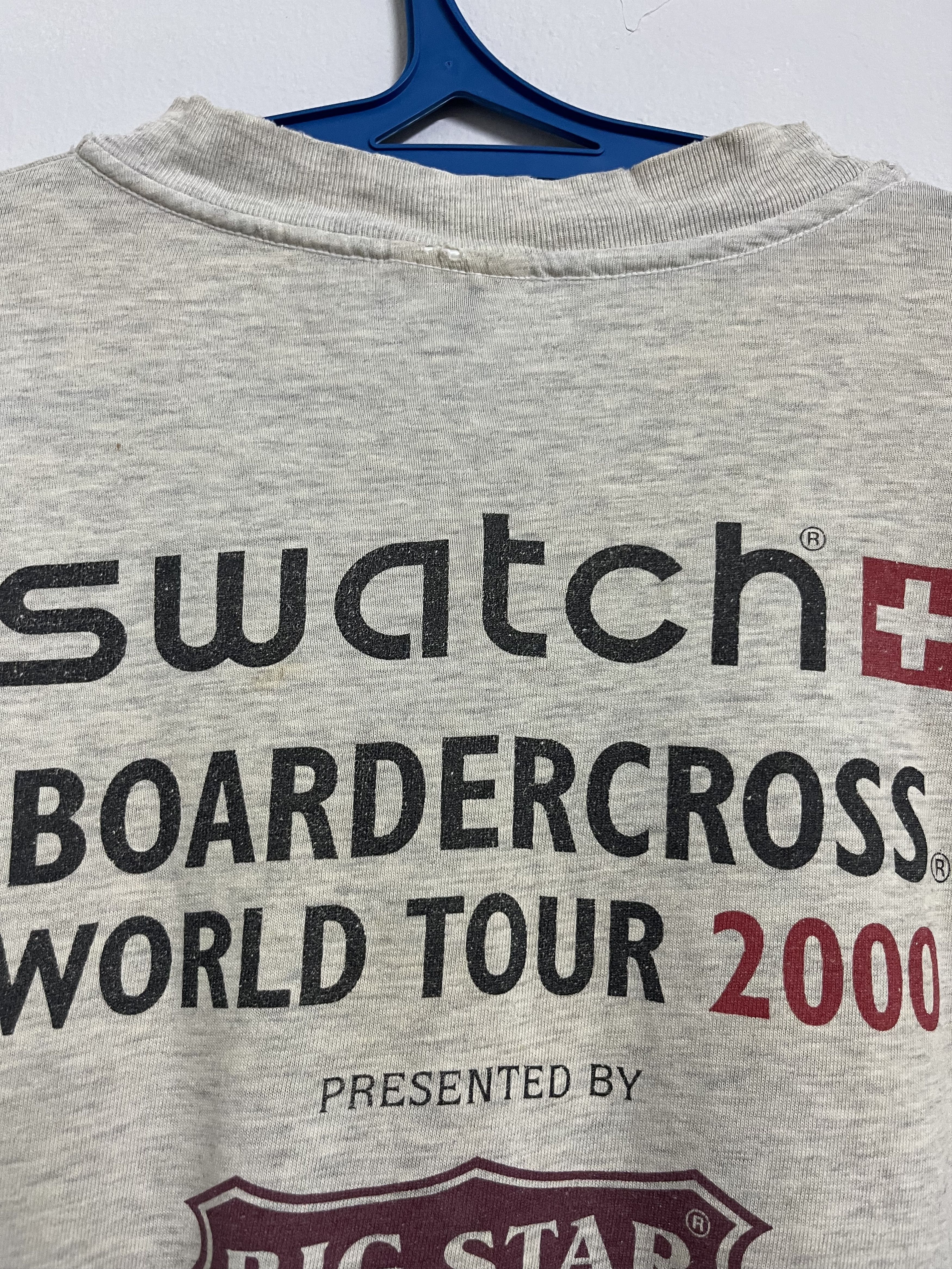 Swatch 🔥 Y2K Distressed BOARDERCROSS WORLD TOUR By Big Star Size US L / EU 52-54 / 3 - 3 Thumbnail