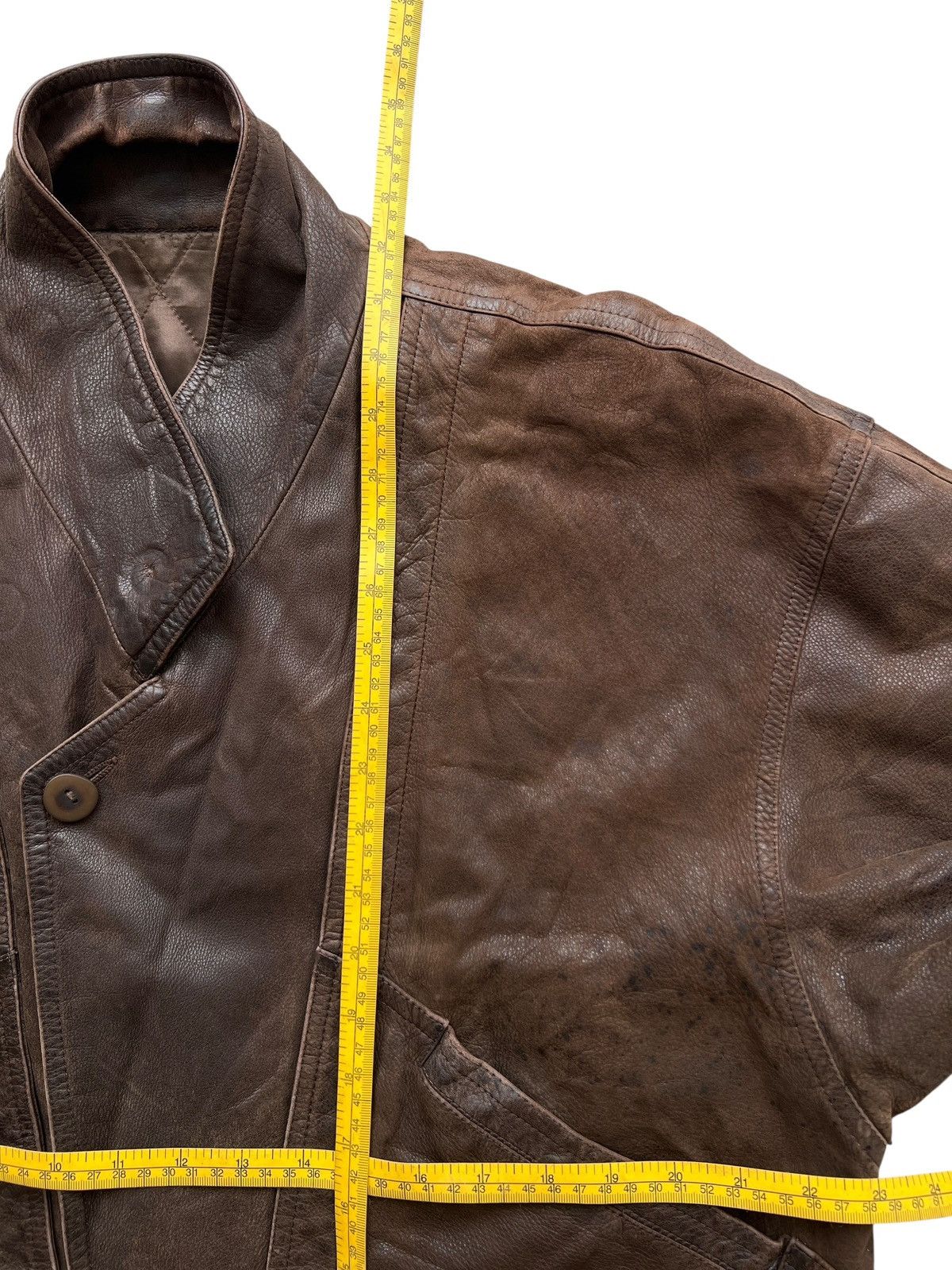 Vintage Vintage 70s Brown Long Leather Coat Jacket Size US L / EU 52-54 / 3 - 15 Thumbnail