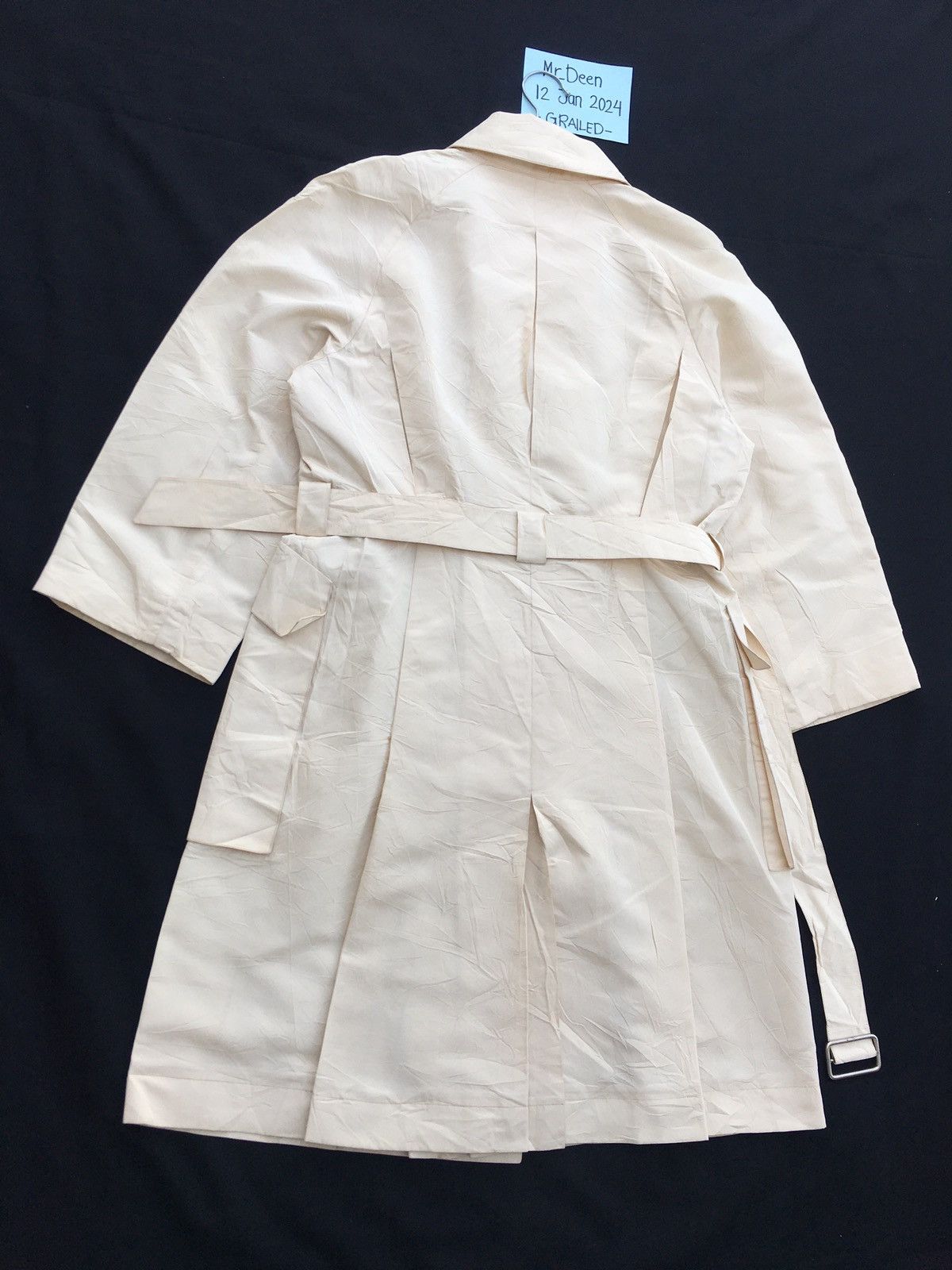 Hermes Vintage 90s HERMÈS Trench Coat Double Breasted Coat Size M / US 6-8 / IT 42-44 - 25 Thumbnail