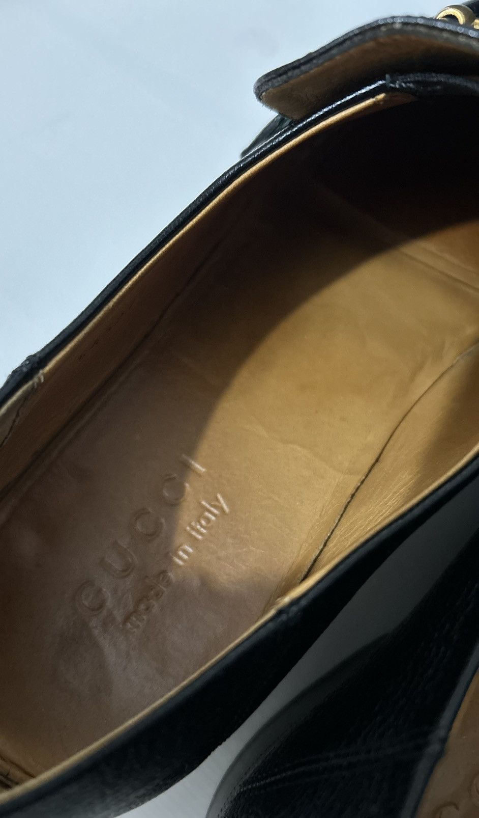 Gucci Gucci GG Bonnie Black Leather Horsebit Web Loafers UK8 Size US 8 / EU 41 - 17 Thumbnail