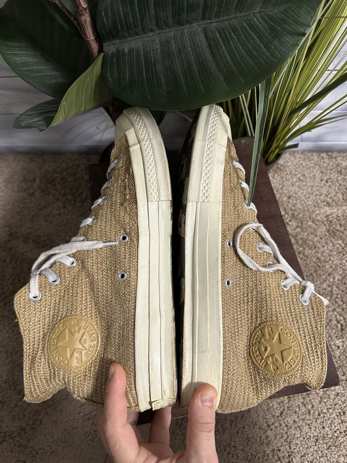 Converse × Golf le Fleur Rare Hi Top Sneaker Gold Le Fleur x Converae Size 45(11) Size US 11 / EU 44 - 7 Thumbnail