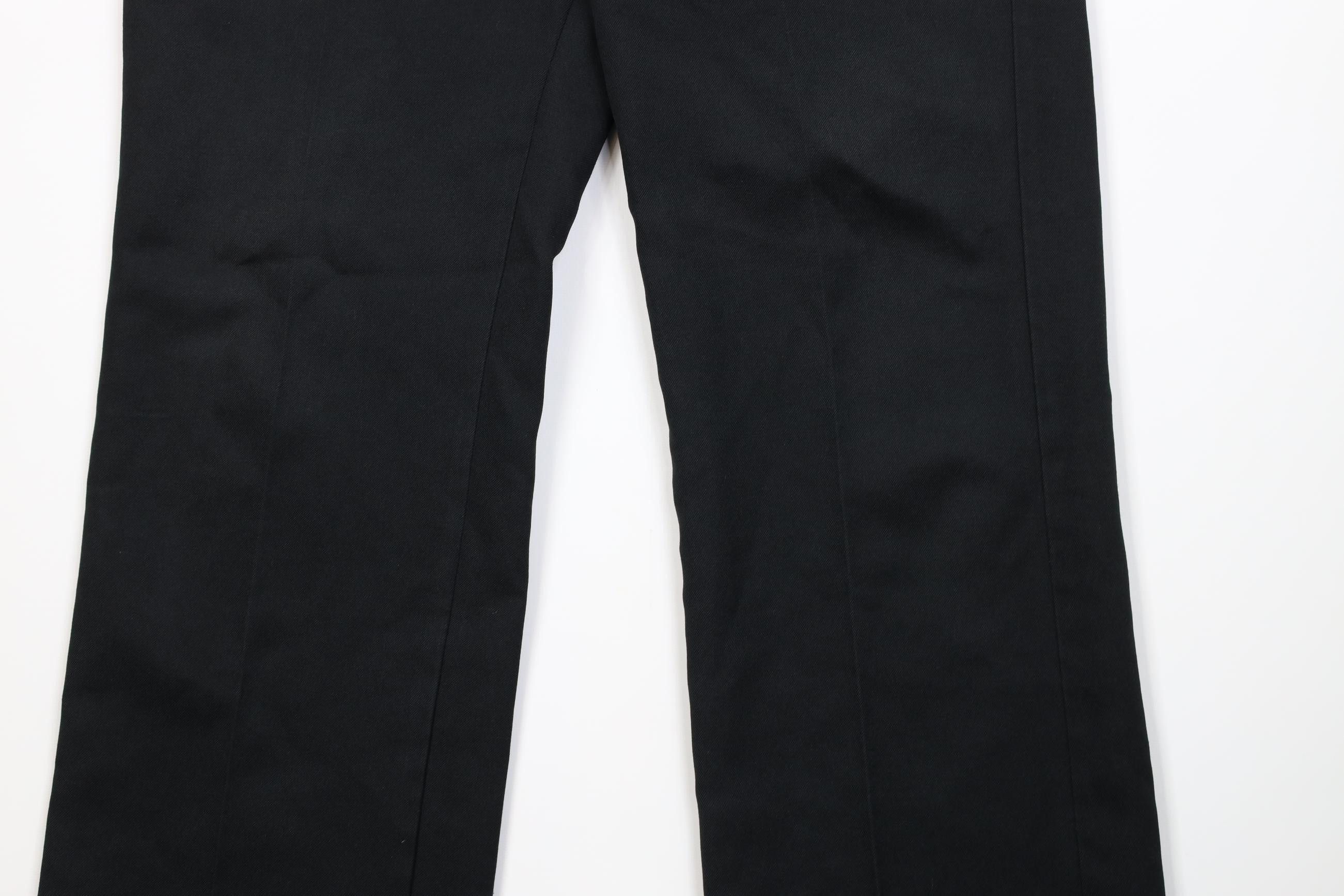 Vintage Vintage 70s Streetwear Flared Wide Leg Chino Pants Black USA Size US 32 / EU 48 - 3 Thumbnail