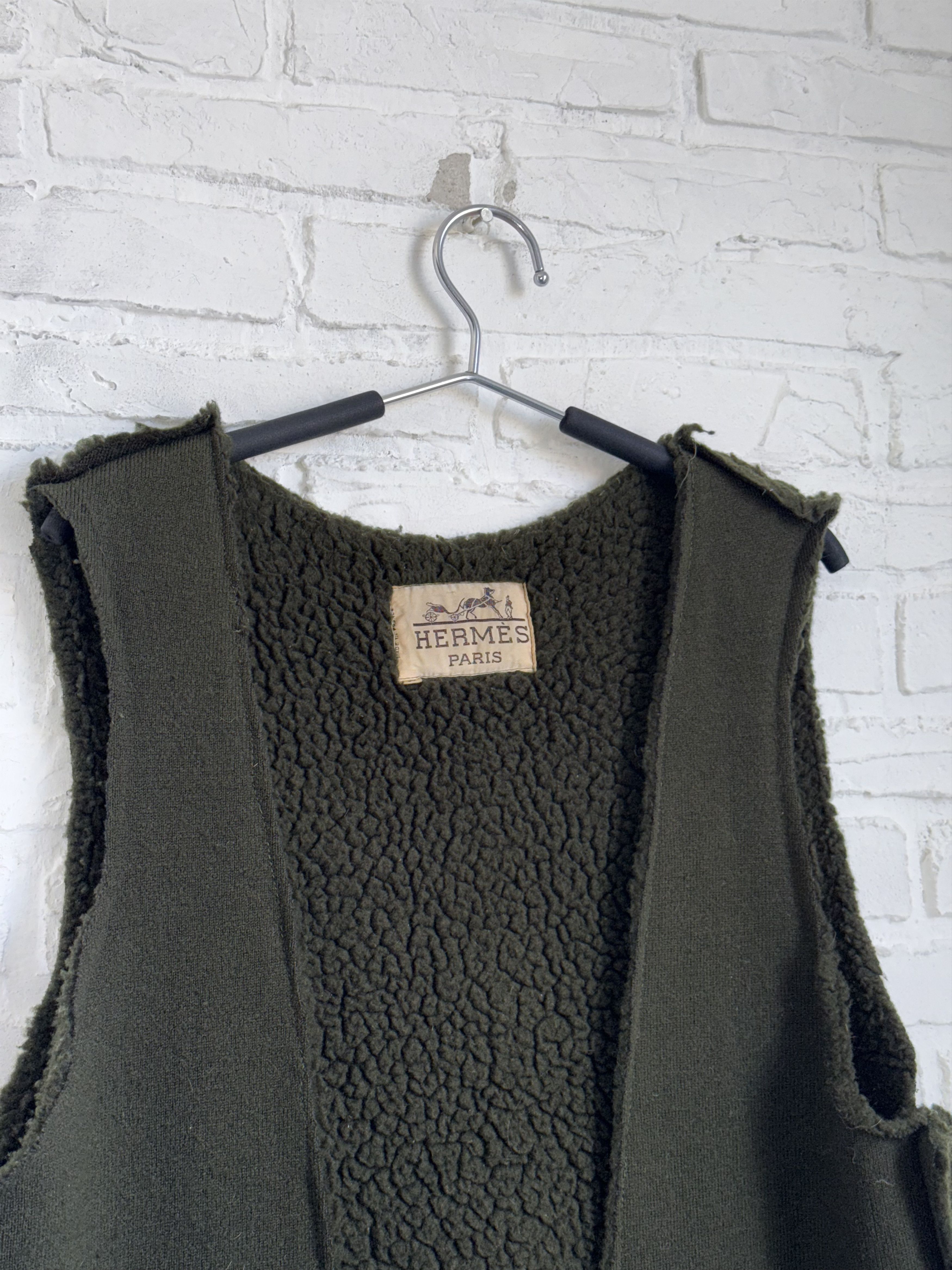 Hermes ARCHIVE Vintage Hermes Paris Wool Fleece Long Vest Gilet Size S / US 4 / IT 40 - 9 Thumbnail