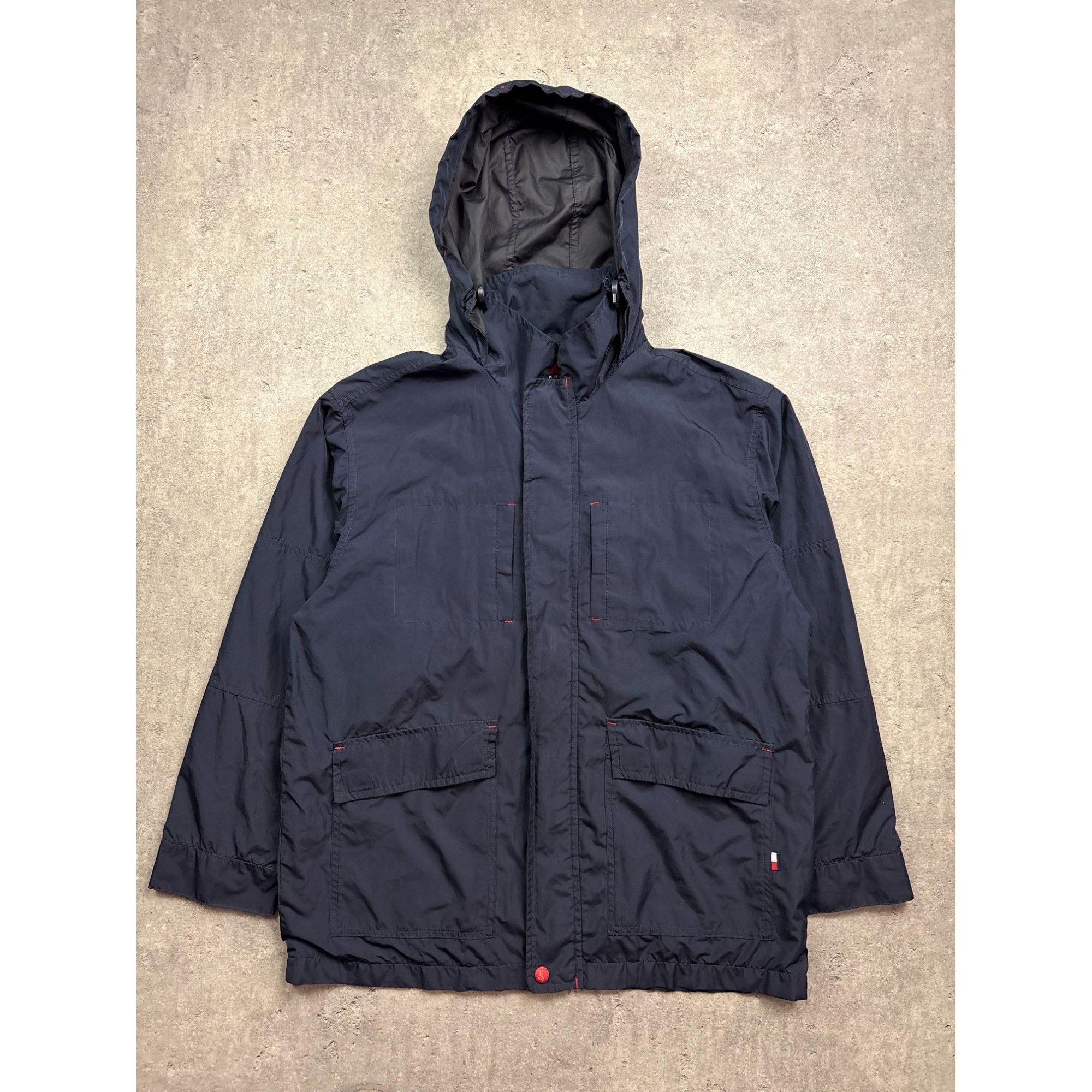 Tommy Hilfiger Tommy Hilfiger Mens Navy Hooded Jacket With Embroidered Logo Size US L / EU 52-54 / 3 - 2 Thumbnail
