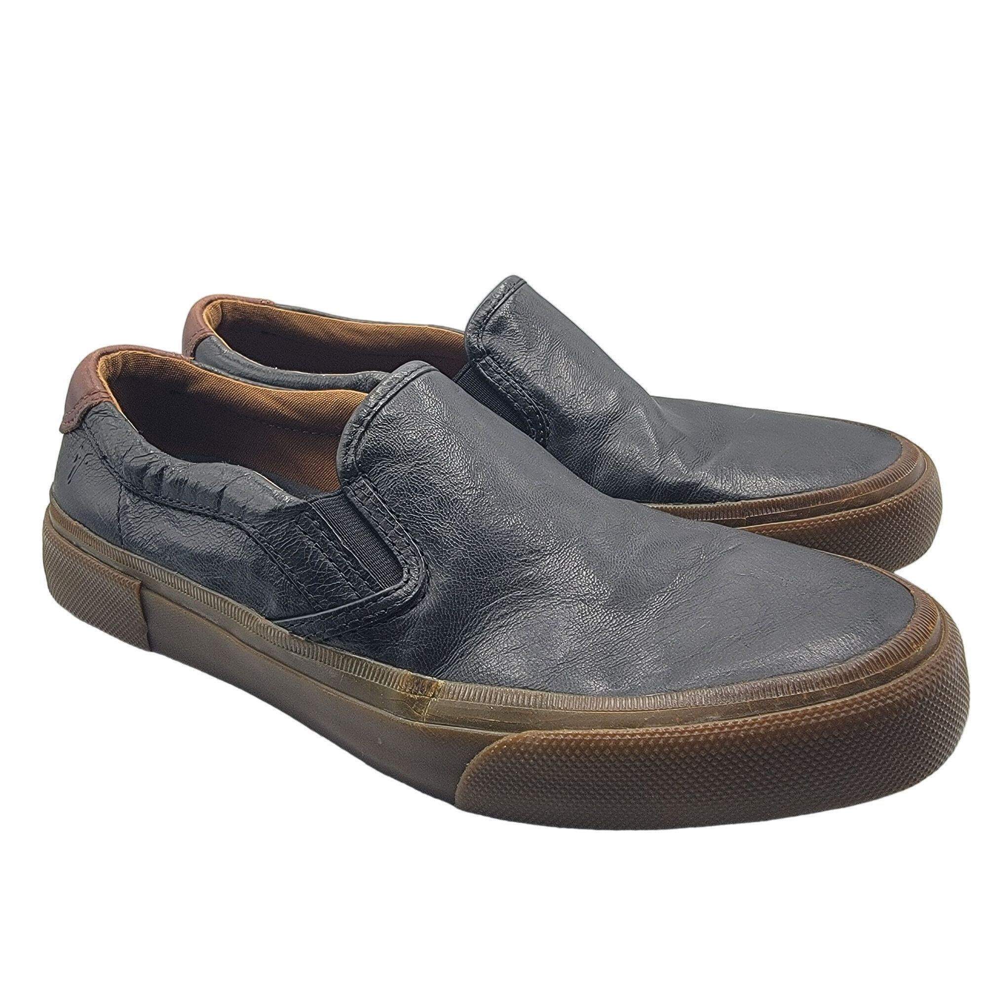 Frye Frye Ludlow Bal Mens 7.5 Black Brown Sneaker Shoes Slip On W Grailed