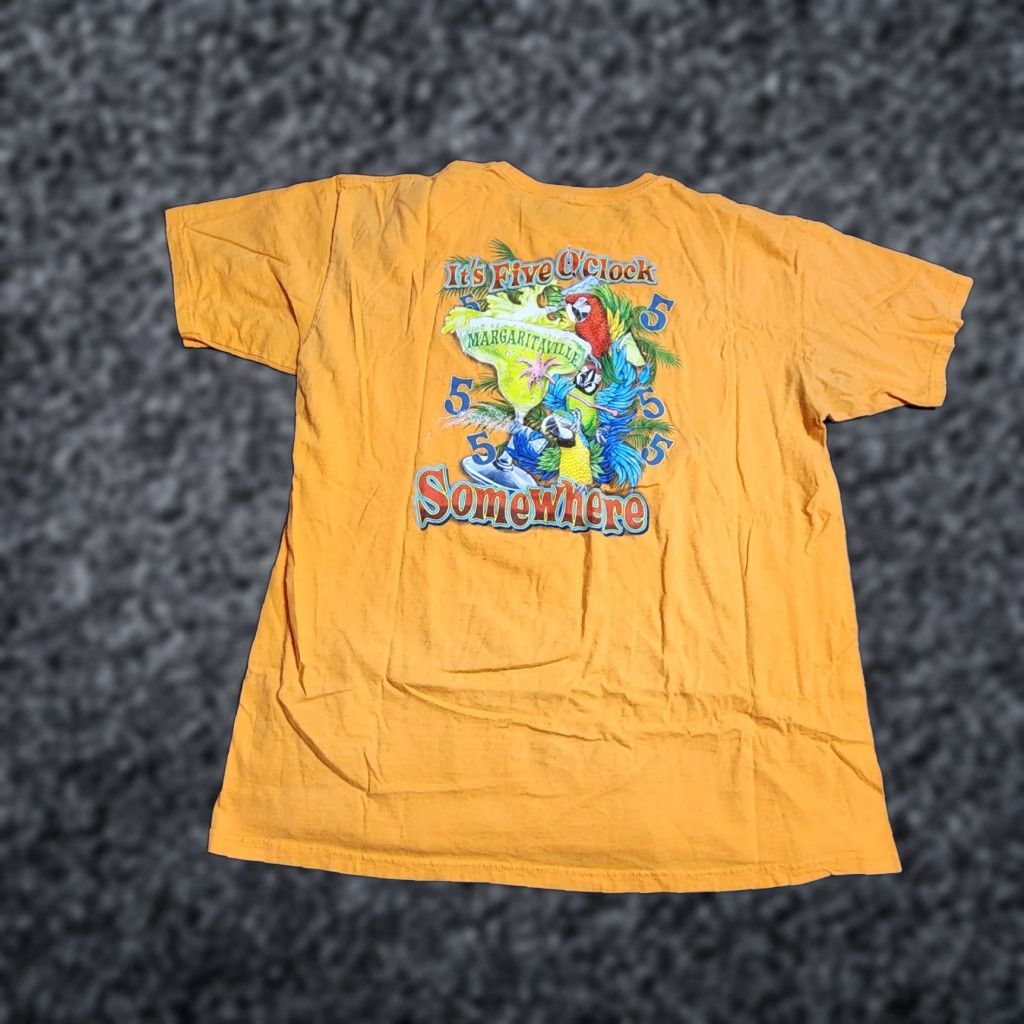 Doublet Vintage Margaritaville Men's XL T-Shirt Orange Short Sleeve Crew Neck Double-Sided Beach Music Tropical Y2K Size US XL / EU 56 / 4 - 1 Thumbnail