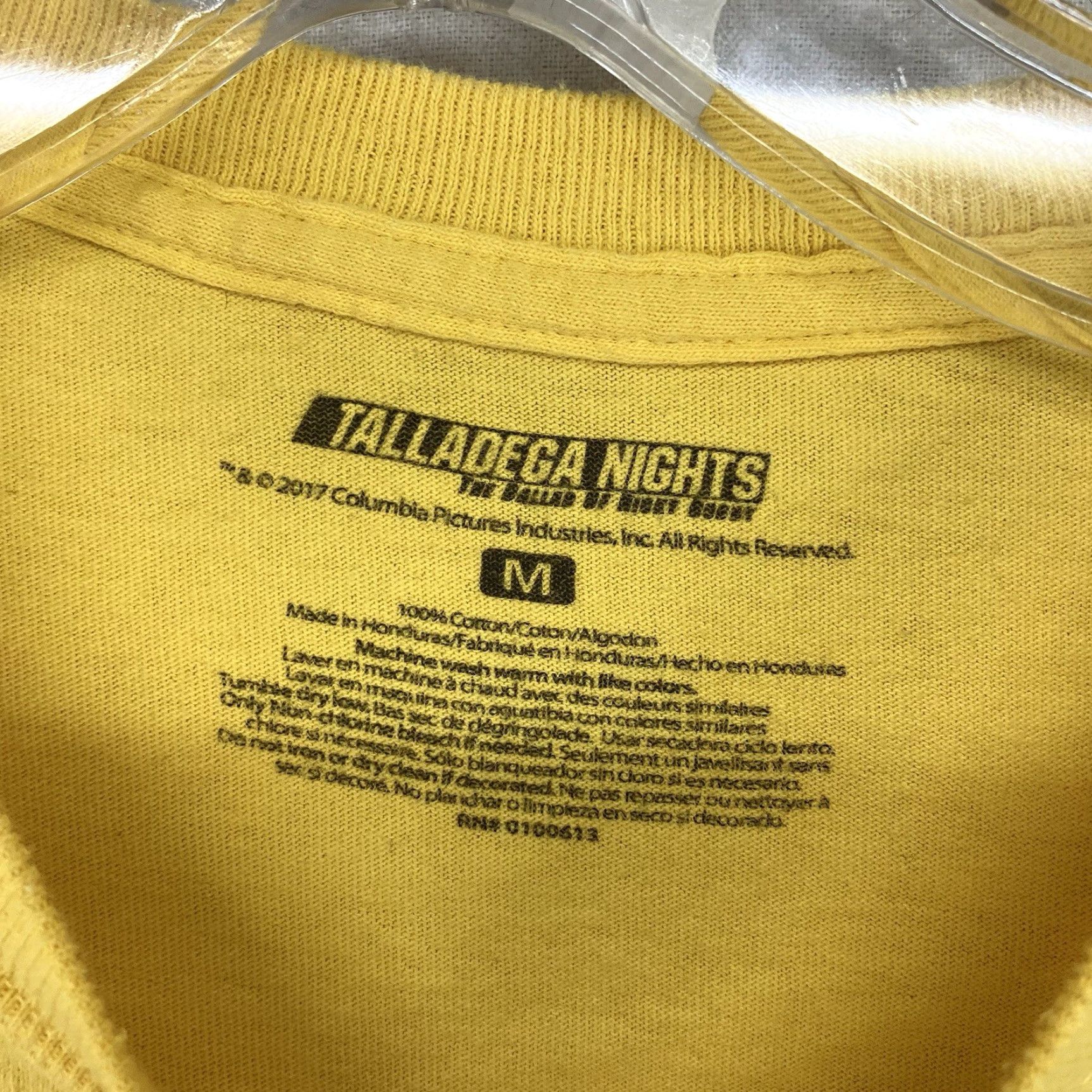 Vintage Talladega Nights Shirt Mens Medium Short Sleeve Yellow Ricky Bobby Columbia All Cotton Graphic Print T-Shirt Mens Best Sellers Size US M / EU 48-50 / 2 - 4 Thumbnail