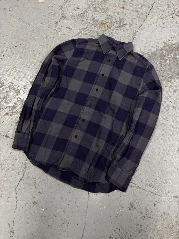 Givenchy Givenchy Grey & Navy Checkered Shirt Size US S / EU 44-46 / 1 - 2 Thumbnail
