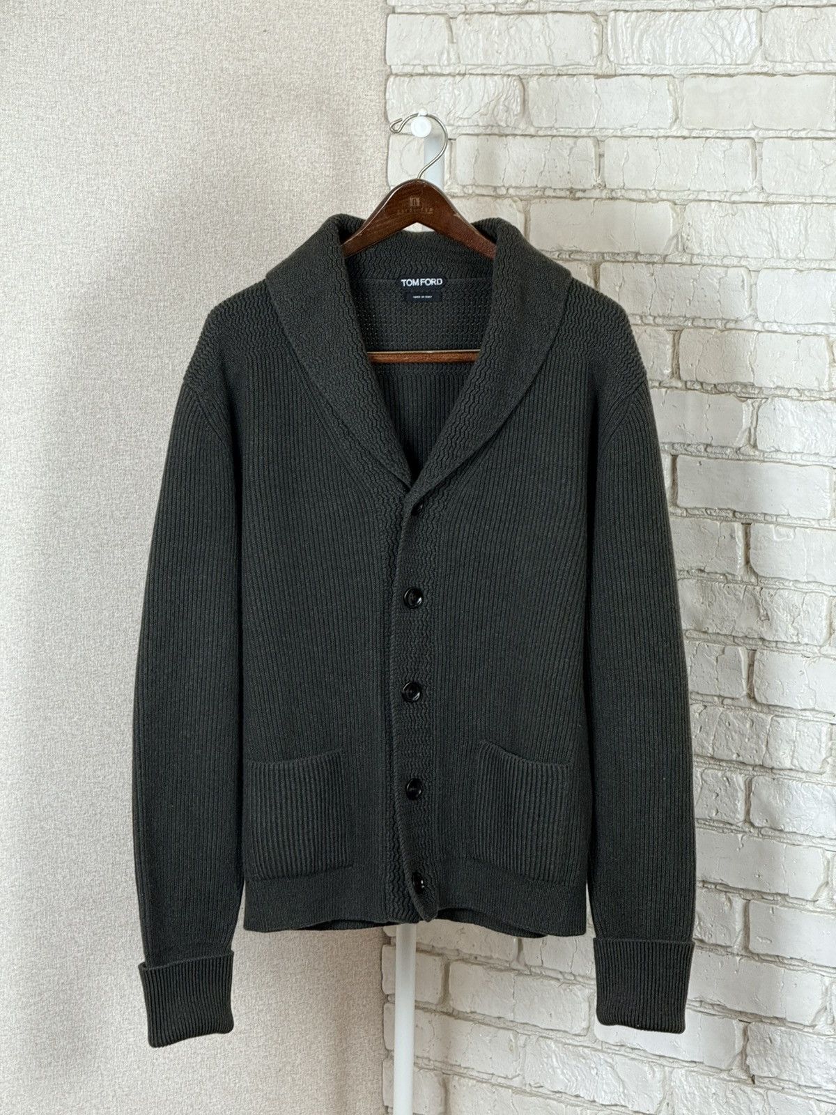 Tom Ford Cashmere Green Cardigan Sweater