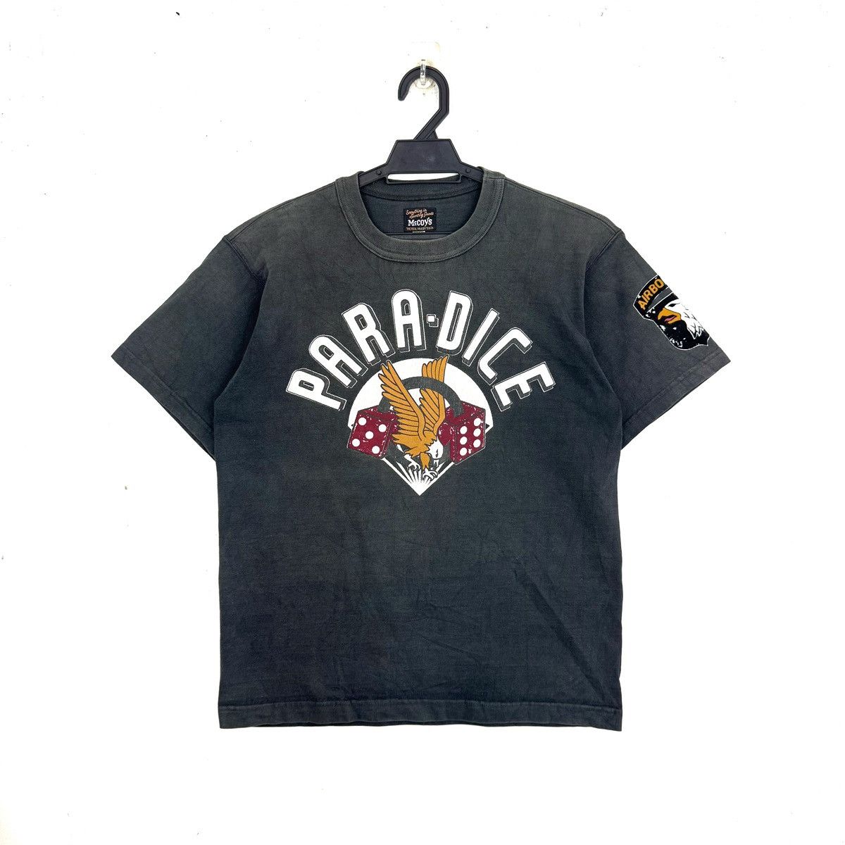 The Real McCoy's Vintage Sunfaded McCoys Paradice Airborne Military Tshirt Size US S / EU 44-46 / 1 - 1 Thumbnail