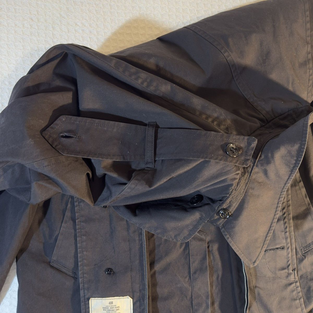 Other Vintage Black Trench Coat w/ Removable Liner | Size 40R Size US S / EU 44-46 / 1 - 6 Thumbnail