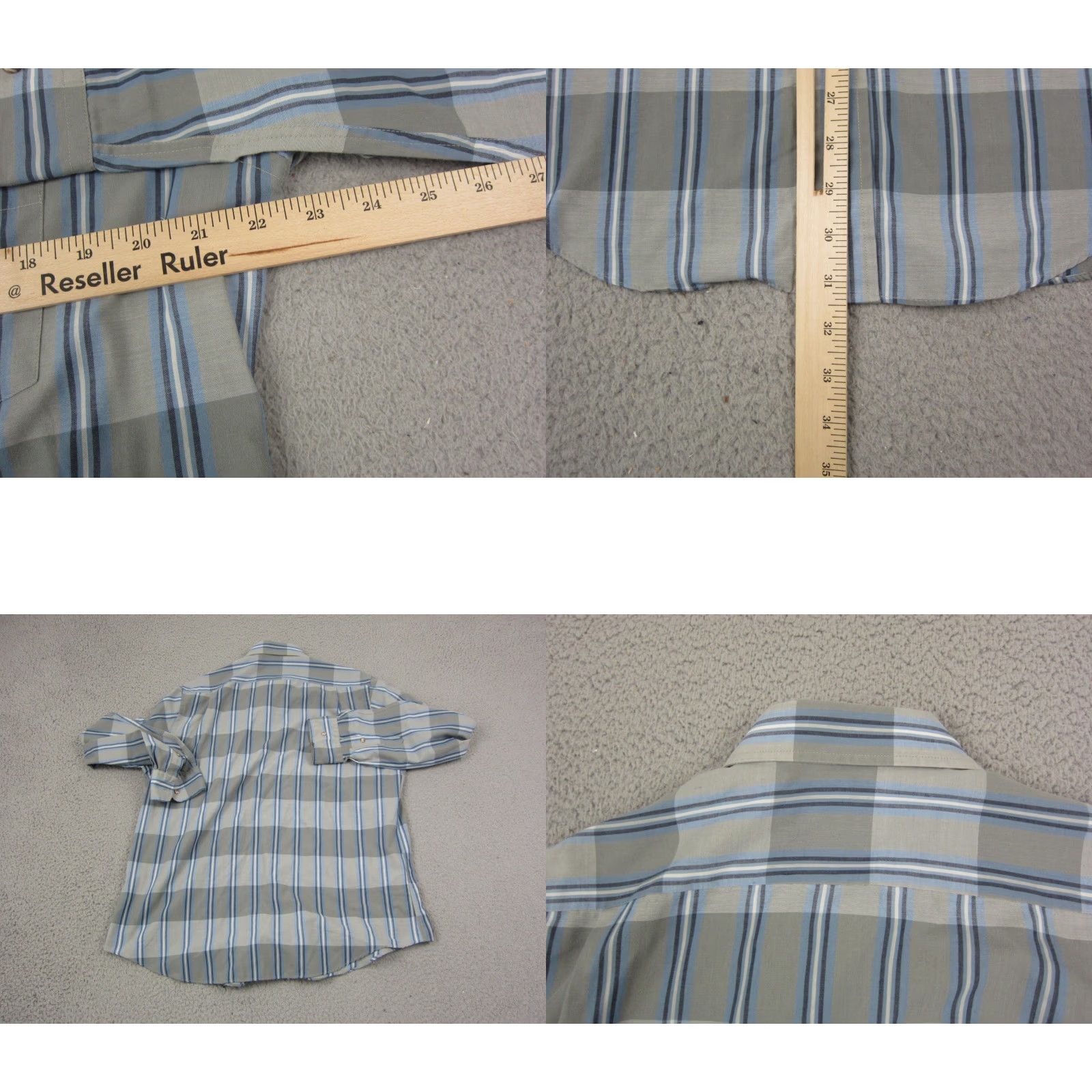 Vintage VINTAGE Astor One Shirt Mens Button-Up Gray Striped 90s 80s Large L Adult Men Shirt-Black? Size US L / EU 52-54 / 3 - 8 Thumbnail
