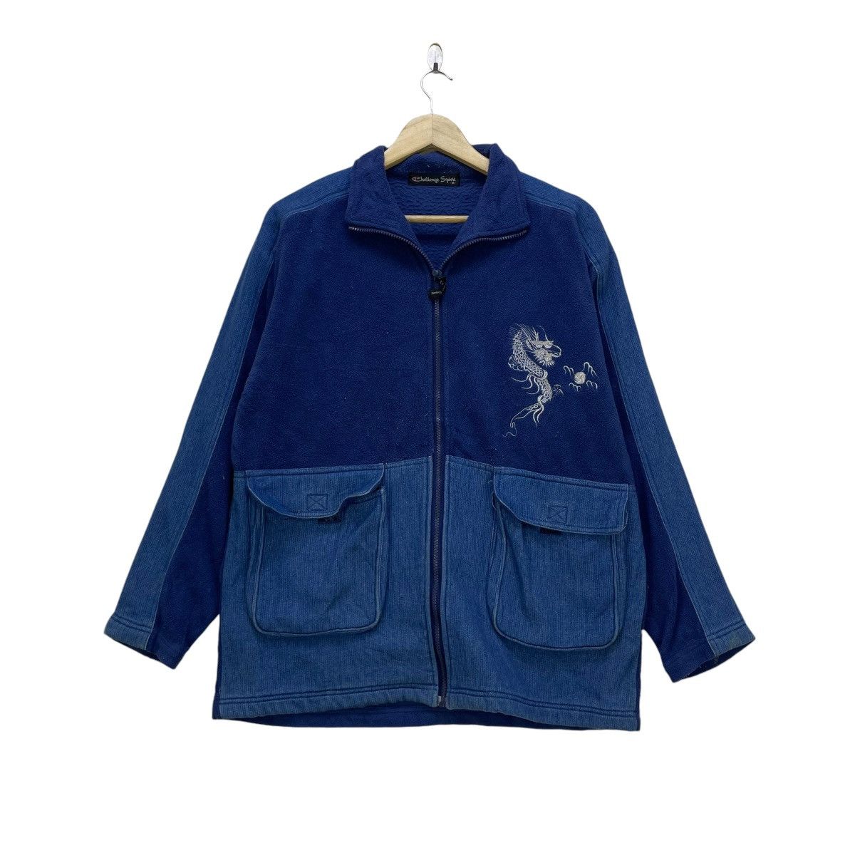 Indigo × Japanese Brand 💥Vtg Challege Spirit Dual Pocket Inspired Sukajan Jacket Size US M / EU 48-50 / 2 - 1 Thumbnail