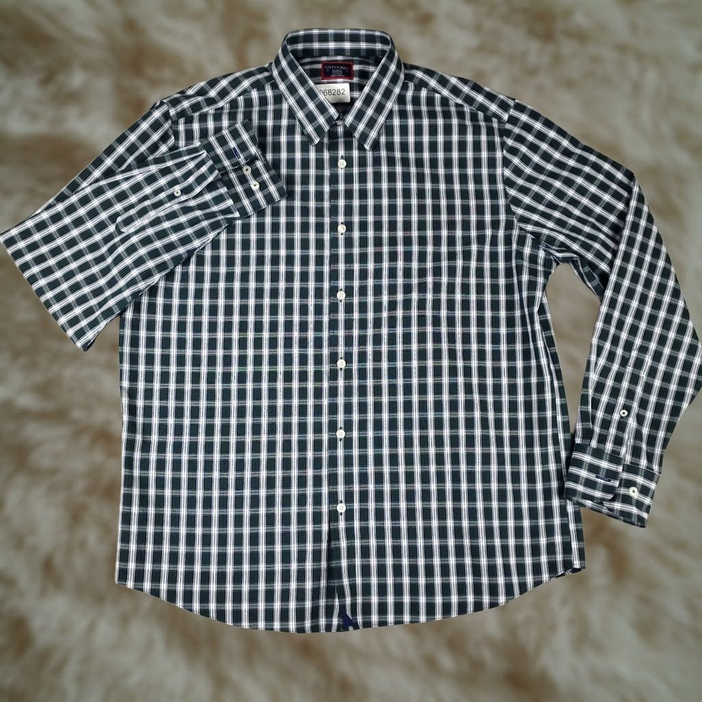 UNTUCKit UNTUCKit Shirt Mens XL Green Plaid Button-Up Long Sleeve Casual Style Size US XL / EU 56 / 4 - 1 Thumbnail