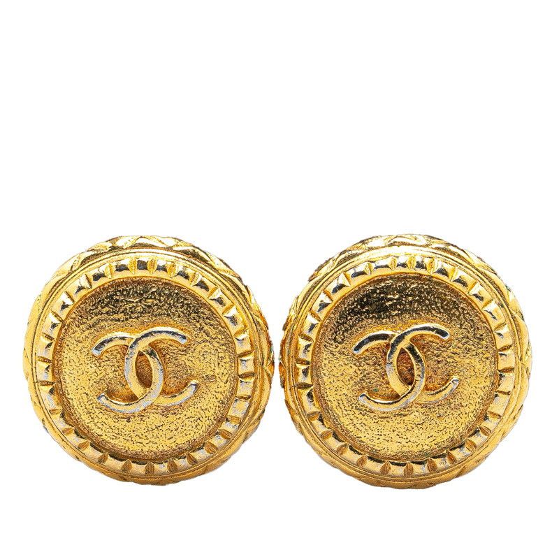 Chanel Chanel Chanel Vintage Coco Mark Earrings Gold Plated Metal Earrings Size ONE SIZE - 1 Thumbnail