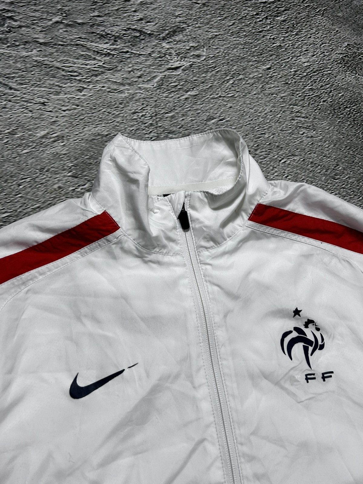 Nike × Vintage France Nike vintage white track jacket Size US M / EU 48-50 / 2 - 2 Thumbnail