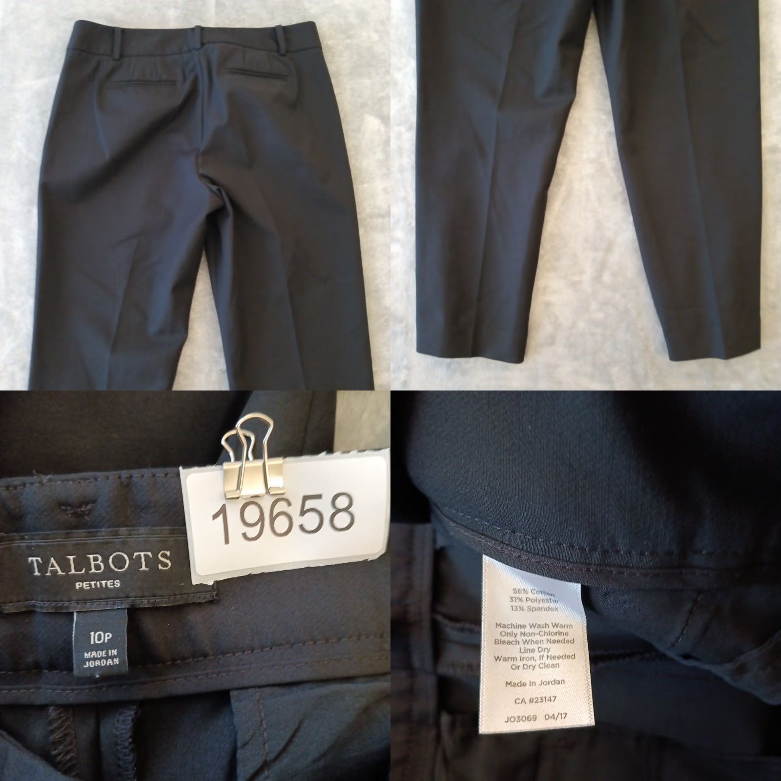 Talbots Talbots Petites Dress Pants Womens Size 10P Black 33x24 Mid Rise Ruffle Accent Pants Dress Pants Ladies Womens Size 32" / US 10 / IT 46 - 8 Thumbnail