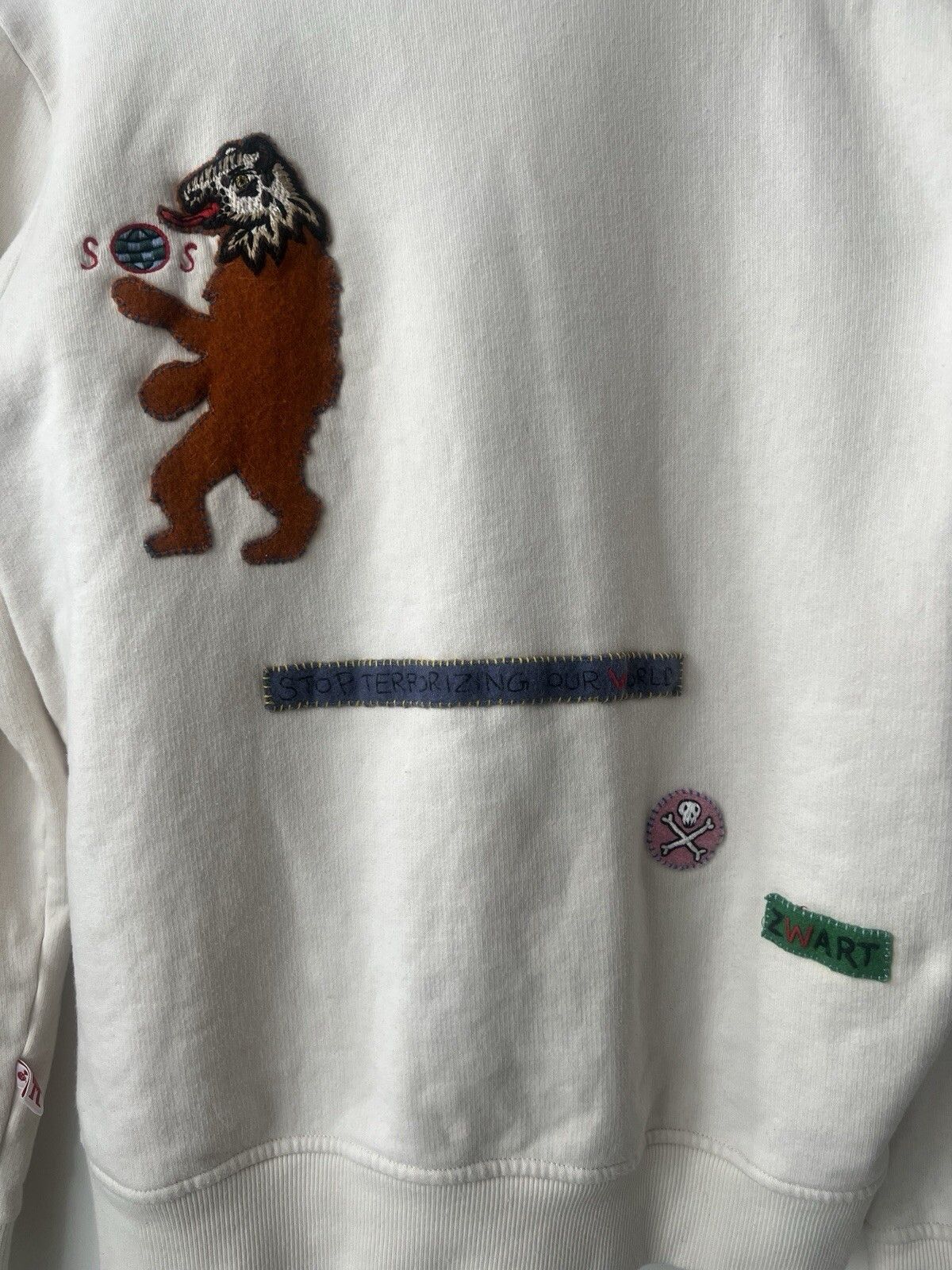 Walter Van Beirendonck Dream The World Awake Sweater With Appliques Size US L / EU 52-54 / 3 - 7 Thumbnail