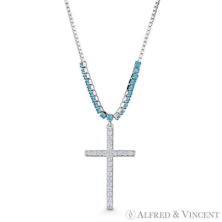 Other CZ Crystal Cross Pendant Box Chain & Nano Crystal Necklace Size ONE SIZE - 1 Thumbnail