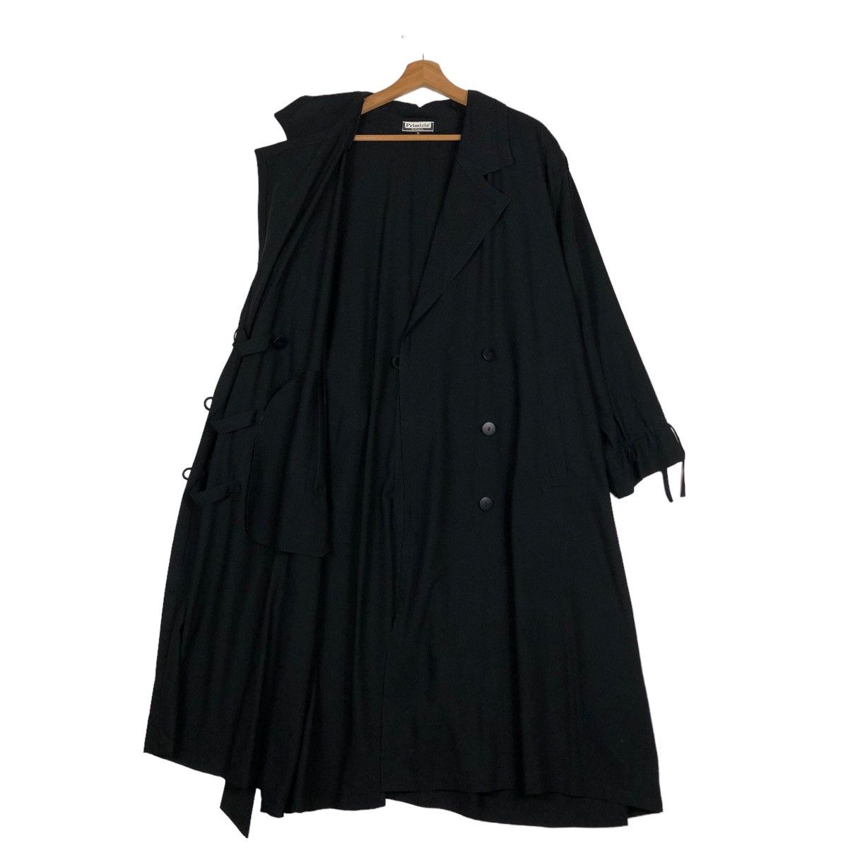 Japanese Brand 🔥Vtg Long Jacket Rich Black Primizia Inspire Yohji Yamamoto Size US M / EU 48-50 / 2 - 9 Thumbnail
