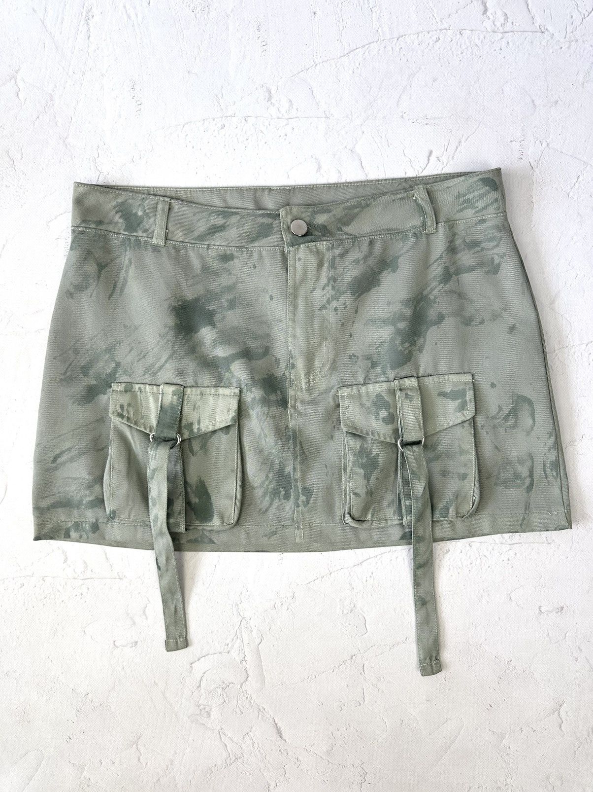 Beauty Beast × If Six Was Nine × Vintage Vintage Camo Bondage Mini Skirt Size 34" / US 12 / IT 48 - 1 Thumbnail