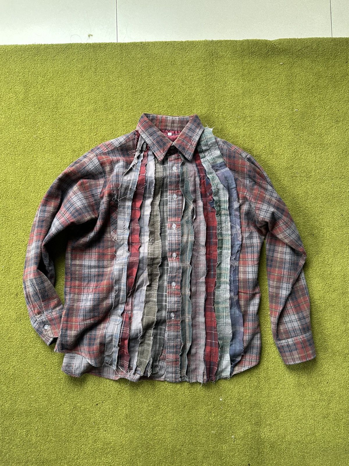 Pre-owned Needles Ribbon Rebuild Flannel In Red