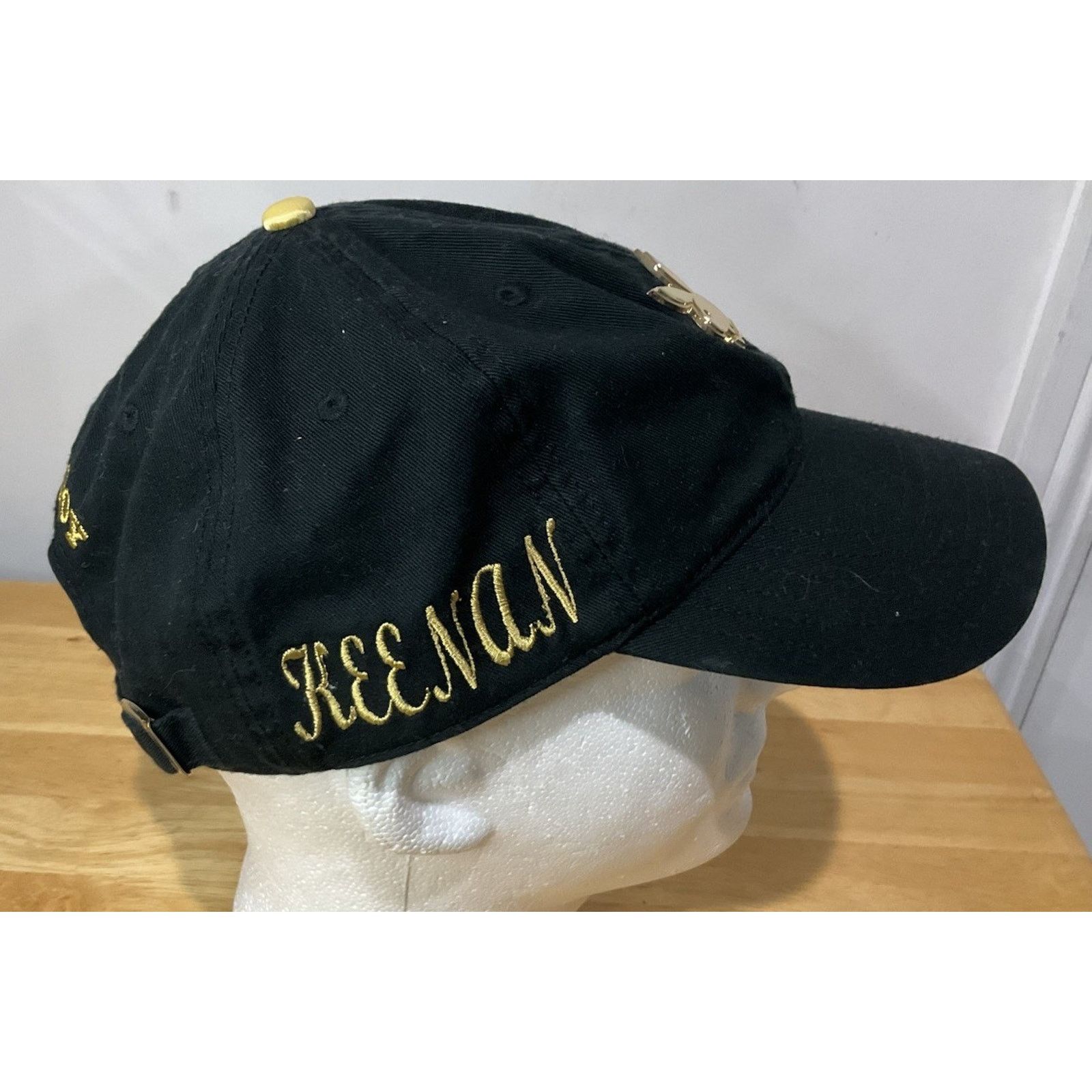 Lids Playboy Hat Strapback Black Embossed Bunny Gold Keenan Lids Size ONE SIZE - 4 Thumbnail