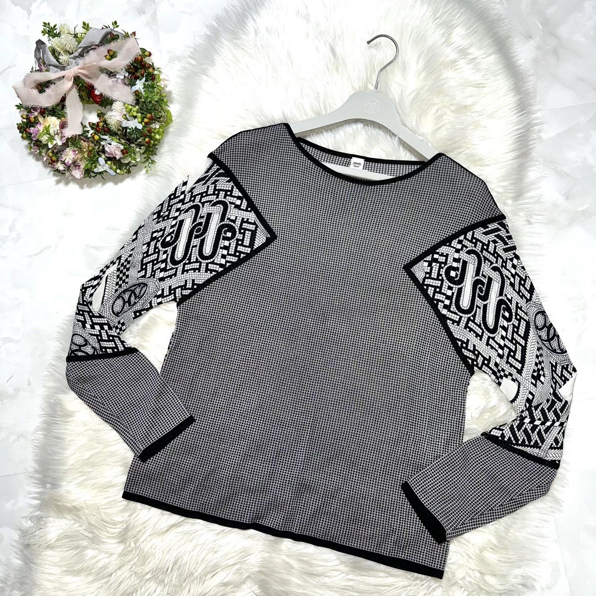 Hermes , Hermes new logo, art design switching, mosaic cut sew Size XS / US 0-2 / IT 36-38 - 9 Thumbnail