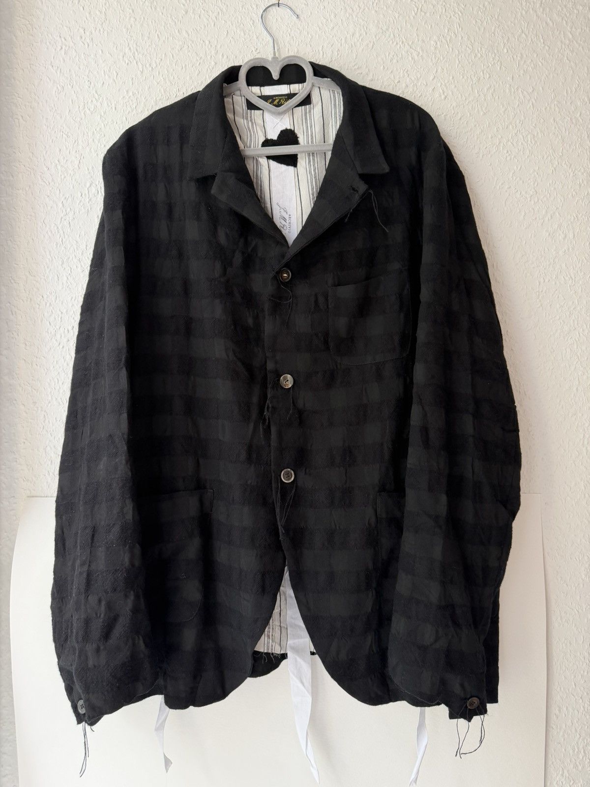 Archivio J.M. Ribot Archivio J. M. Ribot Black Checked Blazer Size US XL / EU 56 / 4 - 1 Thumbnail