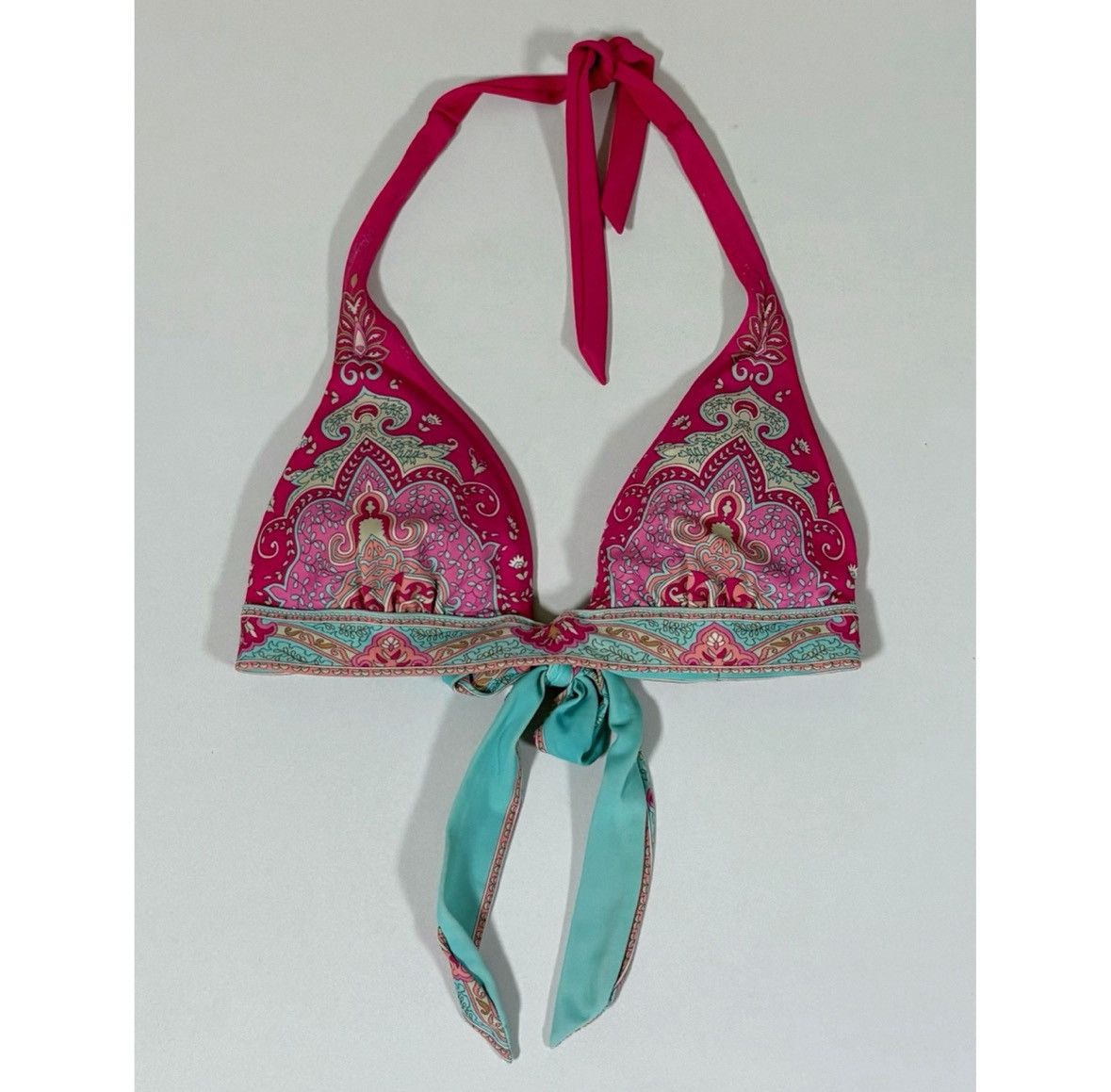 Victoria's Secret × Vintage Victoria’s Secret Boho Paisley Bikini Top Bathing Suit XS 🩷✨ Size XS / US 0-2 / IT 36-38 - 1 Thumbnail