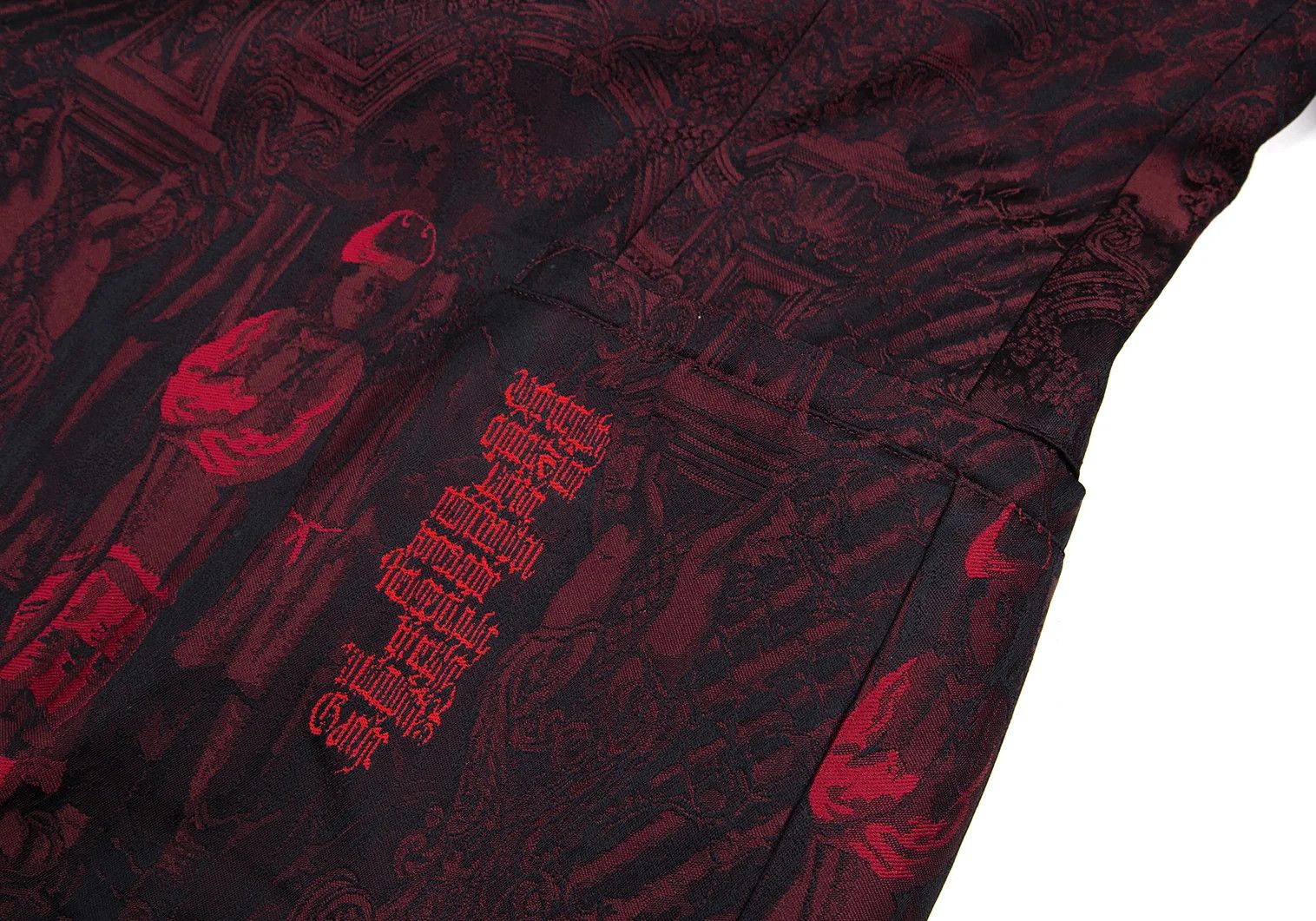 Jean Paul Gaultier Jacquard Magnet Button Jacket in Red Size 48 Size US M / EU 48-50 / 2 - 8 Thumbnail