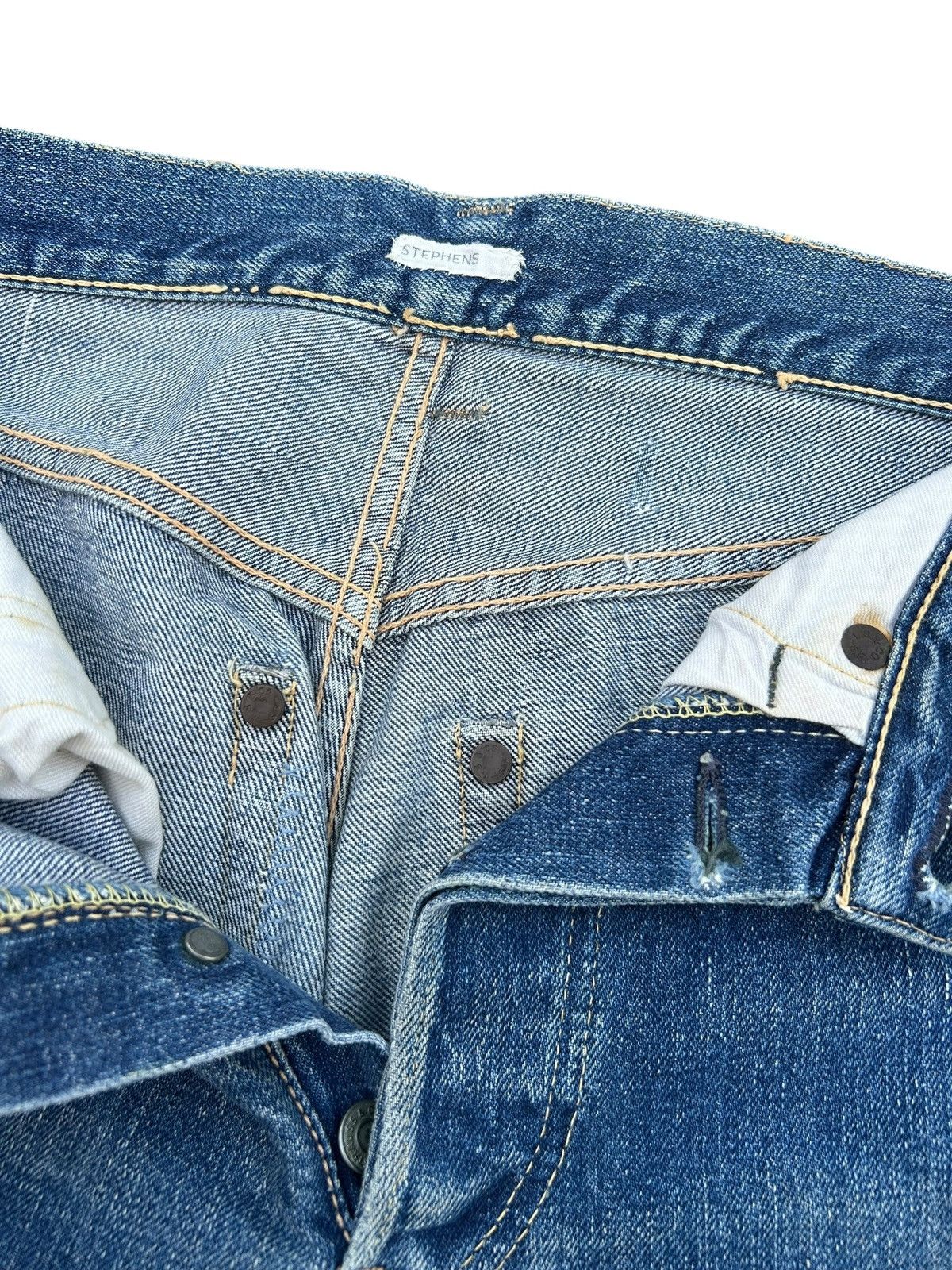 Levi's 50s Vintage Levis big E Hidden Rivet Short Denim Jeans Rare Size US 27 - 7 Thumbnail