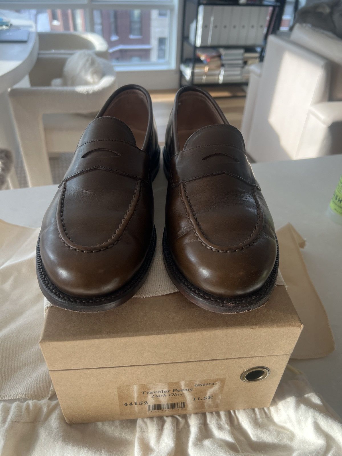 Grant Stone Grant Stone Traveler Penny Dark Olive Chromexcel 11.5E Size US 11.5 / EU 44-45 - 7 Thumbnail