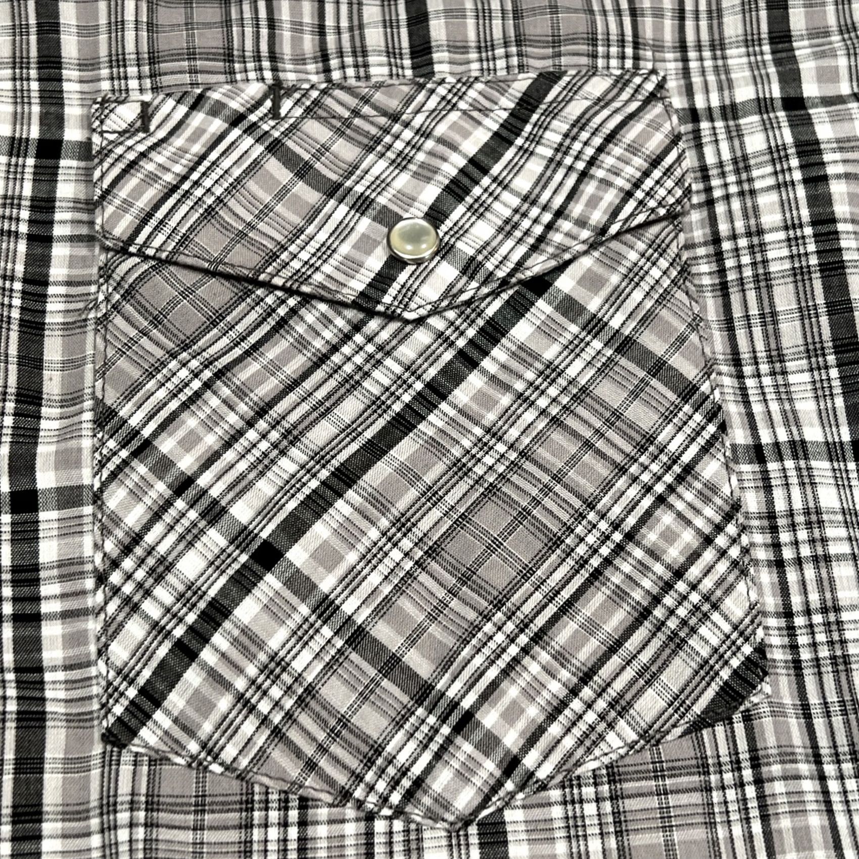Wrangler Wrangler Western Shirt Men 2XL Pearl Snap Long Sleeve Pockets Cotton Polyester Shirt Size US XXL / EU 58 / 5 - 4 Thumbnail