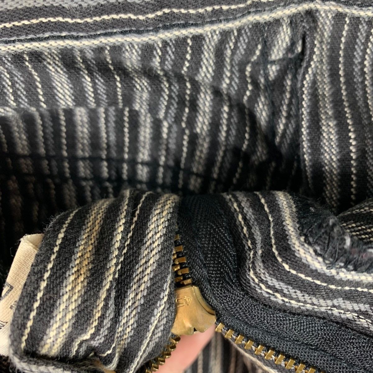 Japanese Brand DOMINGO Stripe flare denim pants Size US 28 / EU 44 - 8 Thumbnail