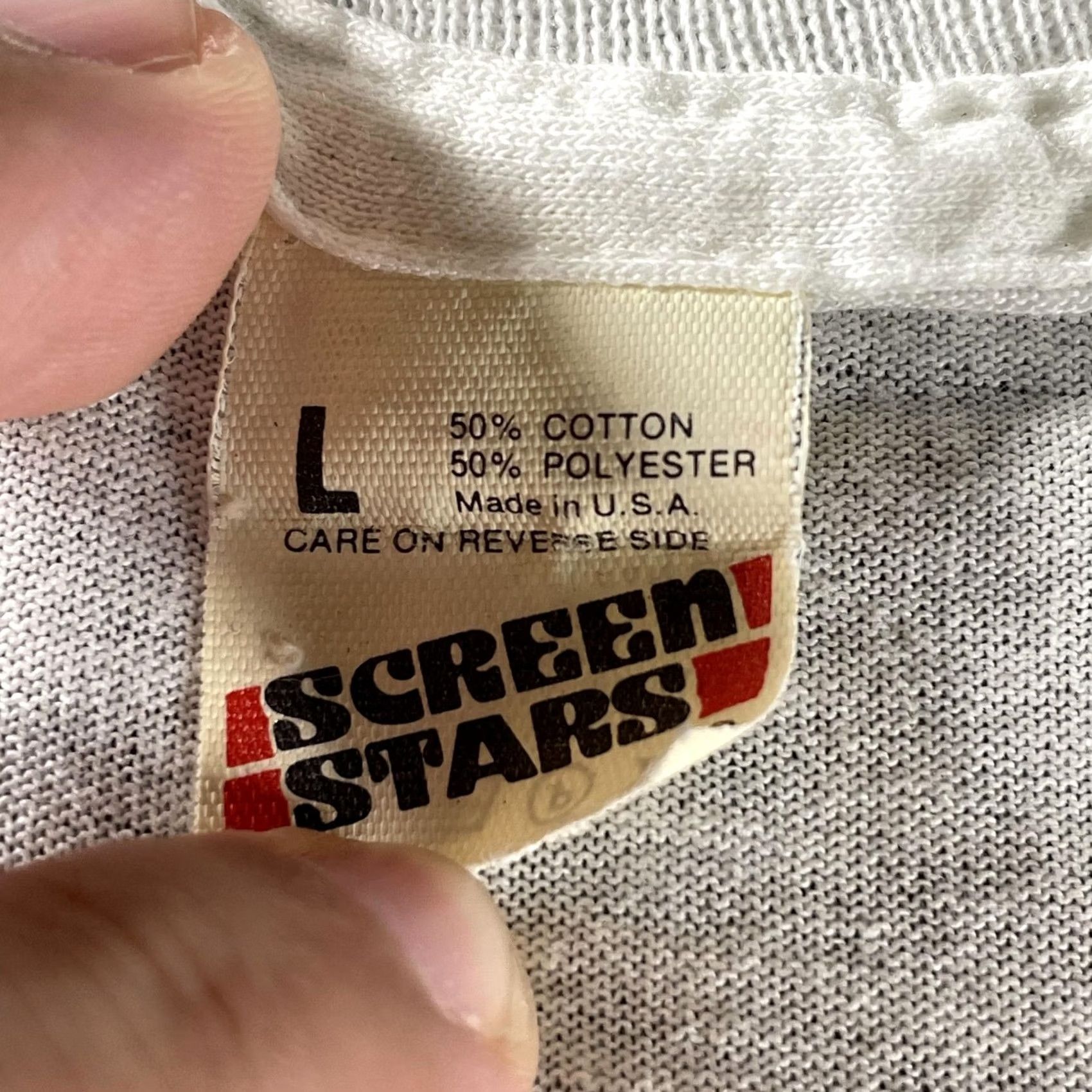 Vintage VINTAGE Great Wallendas Shirt Mens Large White 60th Anniversary Made USA 80s Screen Stars Size US L / EU 52-54 / 3 - 5 Thumbnail