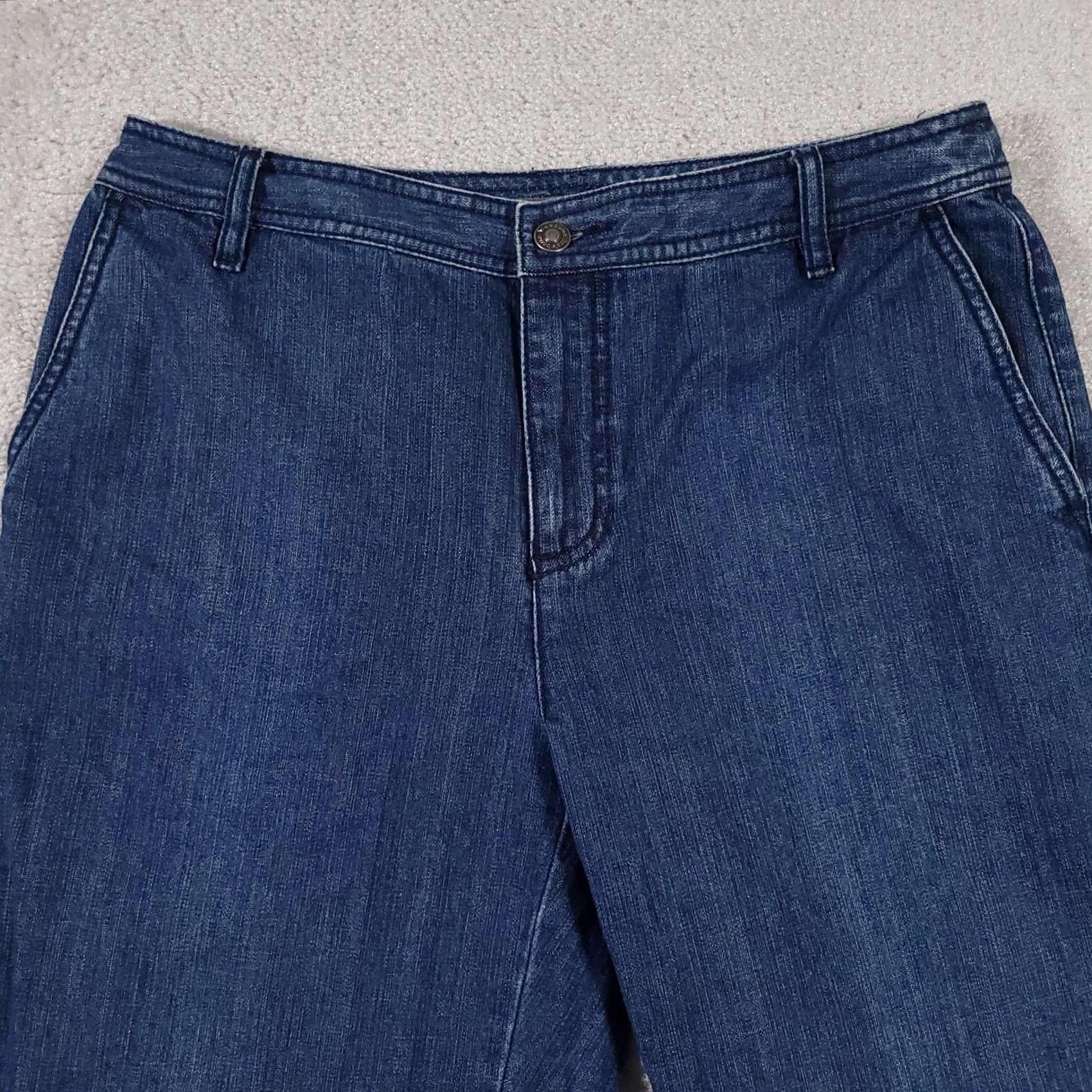 Liz Claiborne Liz Claiborne Audra Blue Denim Cropped Capri Jeans Women's 10 Jeans Girl/Mens Size 32" / US 10 / IT 46 - 3 Thumbnail