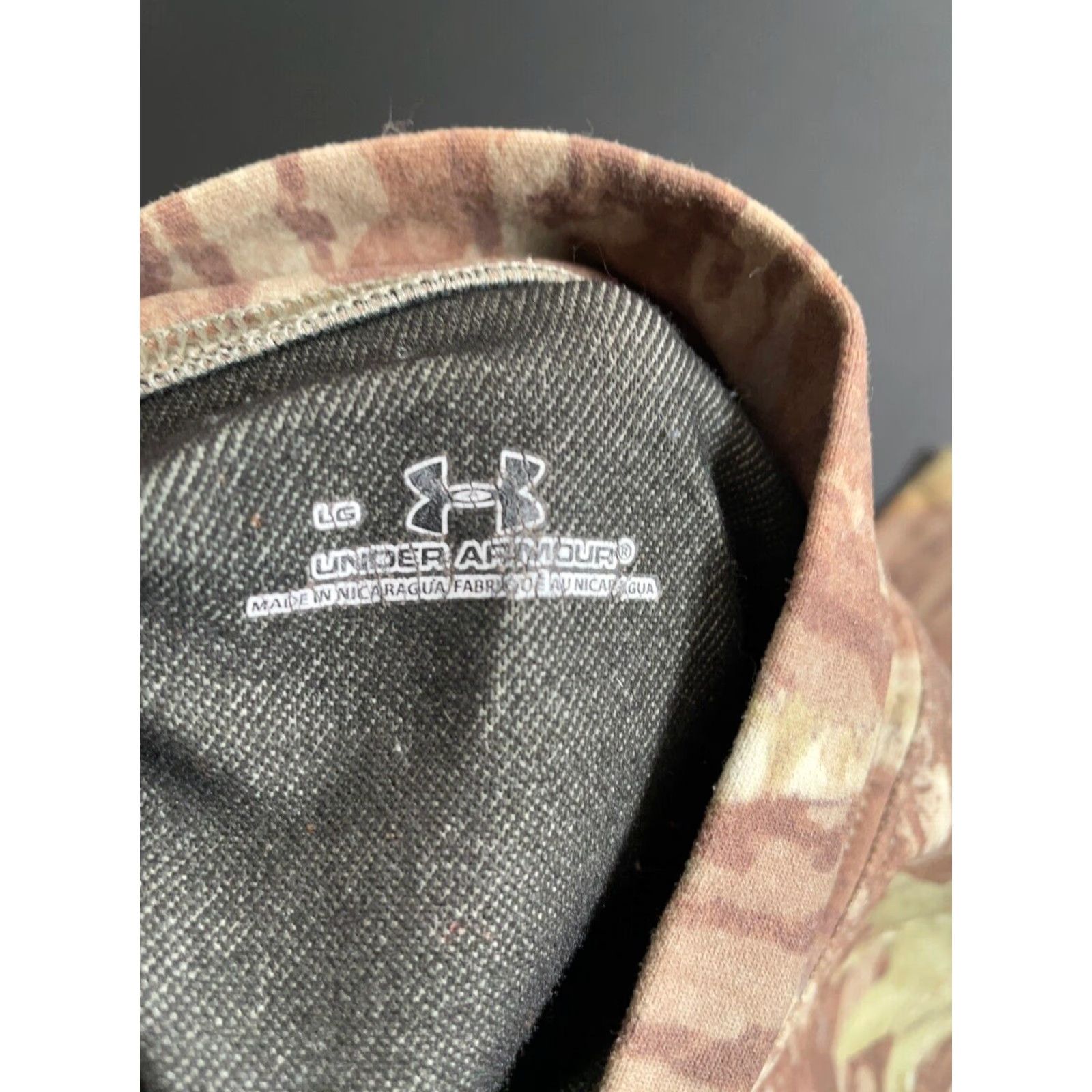 Under Armour Under Armour Shirt Adult Large Mossy Oak Breakup Camouflage Mock Neck Base Layer Pullover Long Sleeve Nylon Polyester Spandex Lightweight Regular Men Size US L / EU 52-54 / 3 - 4 Thumbnail