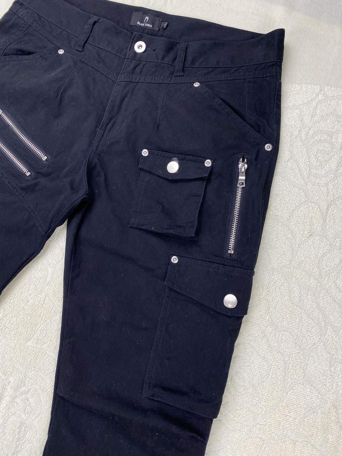 Beauty Beast × If Six Was Nine Black Varia Multipocket Cargo Zipper Bondage Pant Size US 32 / EU 48 - 3 Thumbnail