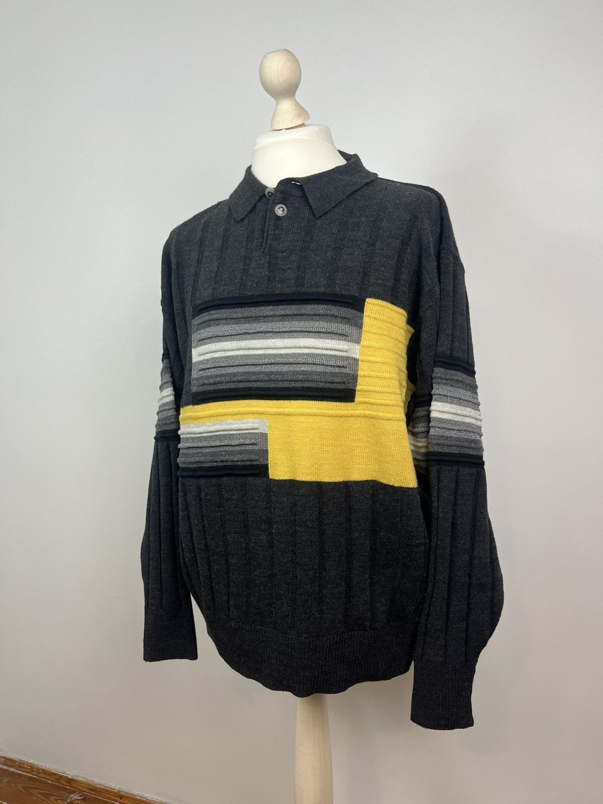 Carlo Colucci × Coogi × Vintage Vintage 80s 90s Carlo Colucci Knit Sweater Wool Blend Size US L / EU 52-54 / 3 - 2 Thumbnail