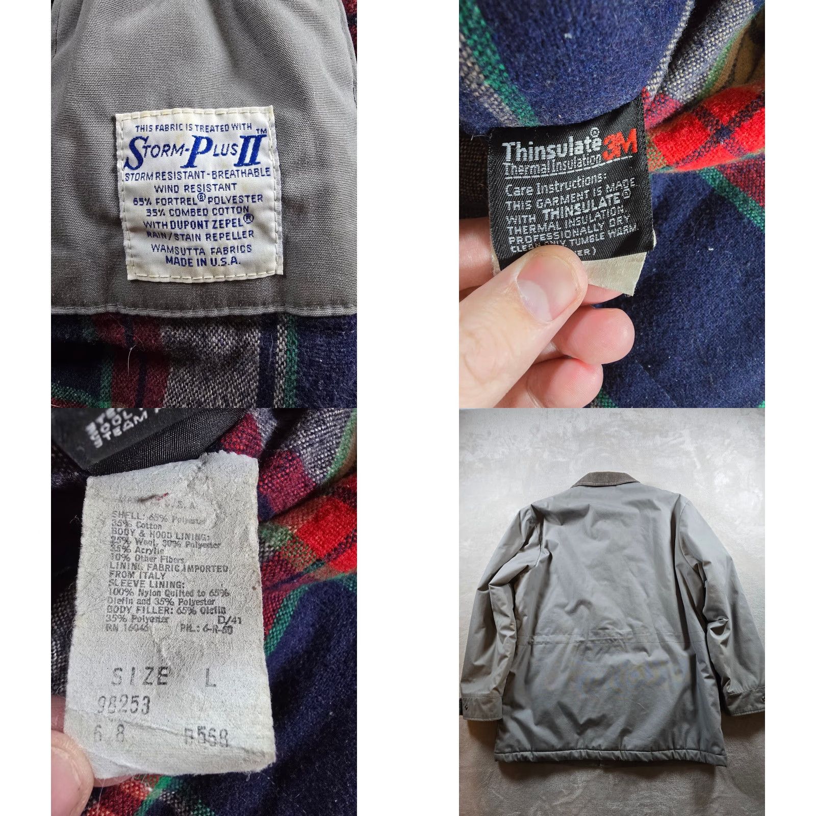 Vintage VINTAGE Fieldmaster Chore Jacket Mens L Gray Corduroy Plaid Weathergear Lined Pockets USA Made Size US L / EU 52-54 / 3 - 10 Thumbnail