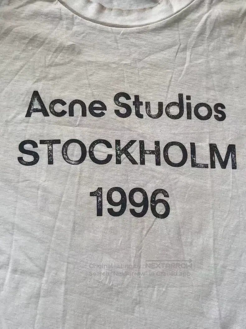 Acne Studios Acne Studios 1996 Series Letter Logo Aged Printed Crewneck Size US M / EU 48-50 / 2 - 3 Thumbnail