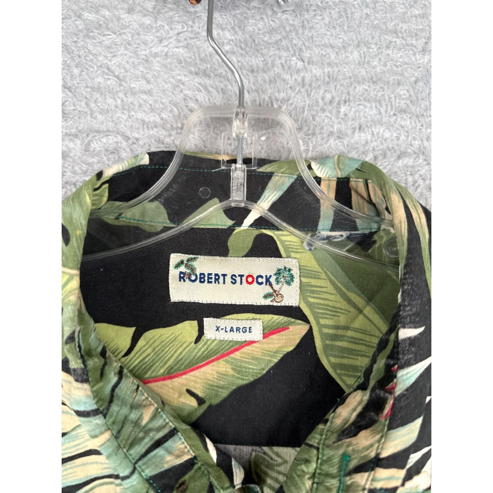 Vintage VINTAGE Robert Stock Shirt Men Extra Large Black Floral Cotton Blend Hawaiian Size US XL / EU 56 / 4 - 7 Thumbnail