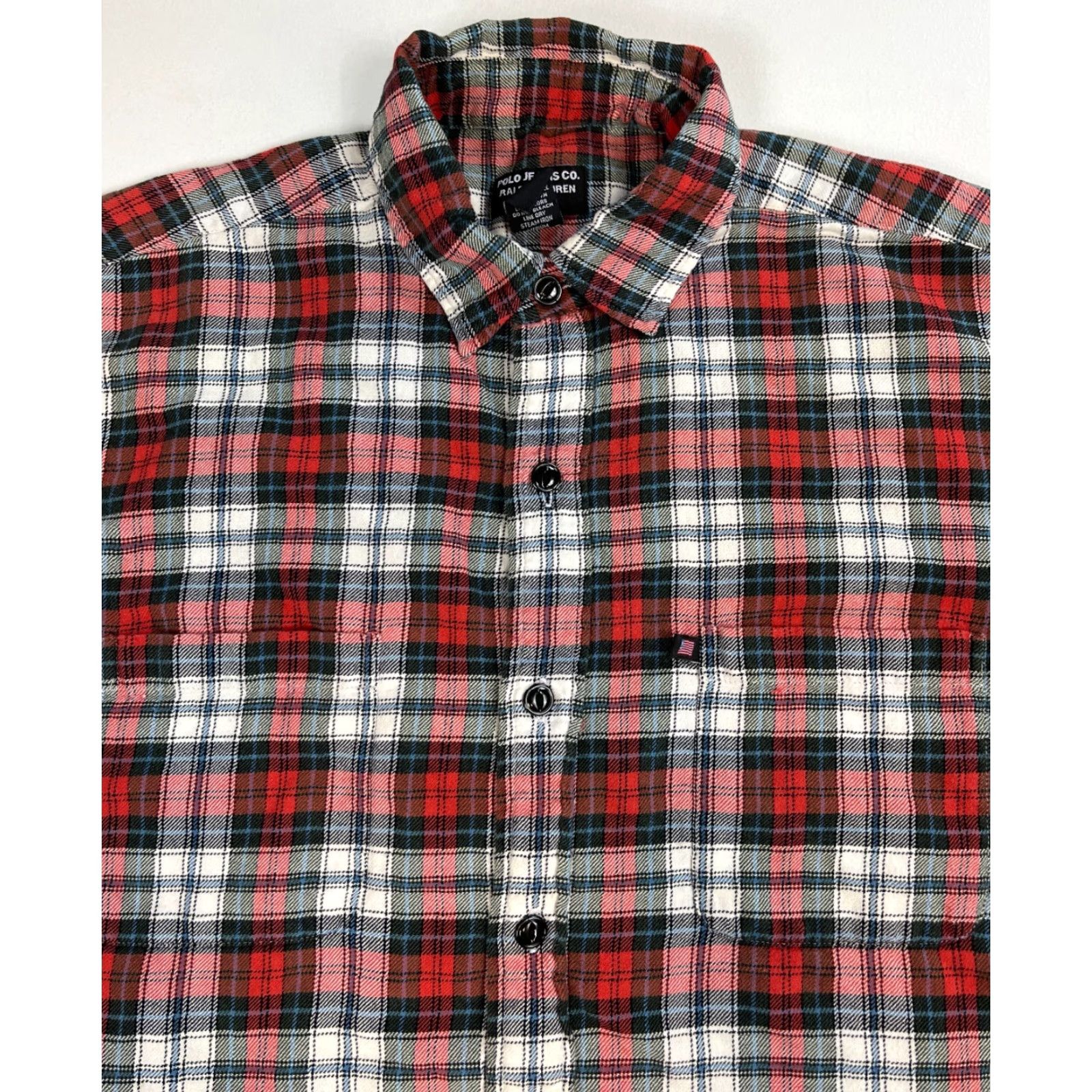 Vintage VINTAGE Polo Jeans Co. Ralph Lauren Men’s Button-Up Flannel Shirt Plaid Sz M Size US M / EU 48-50 / 2 - 2 Thumbnail