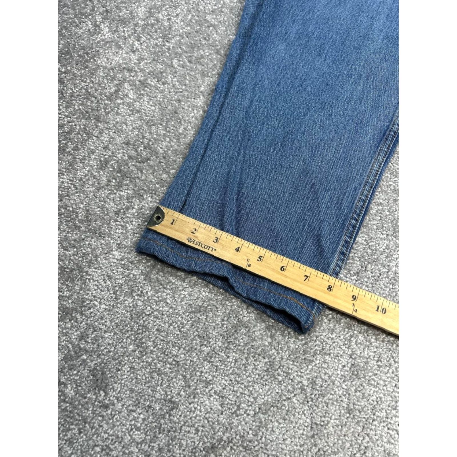 Levi's Levis 550 Jeans Mens 40 Blue Denim Logo Stretch High Rise Tapered Leg Jeans Size US 40 / EU 56 - 4 Thumbnail