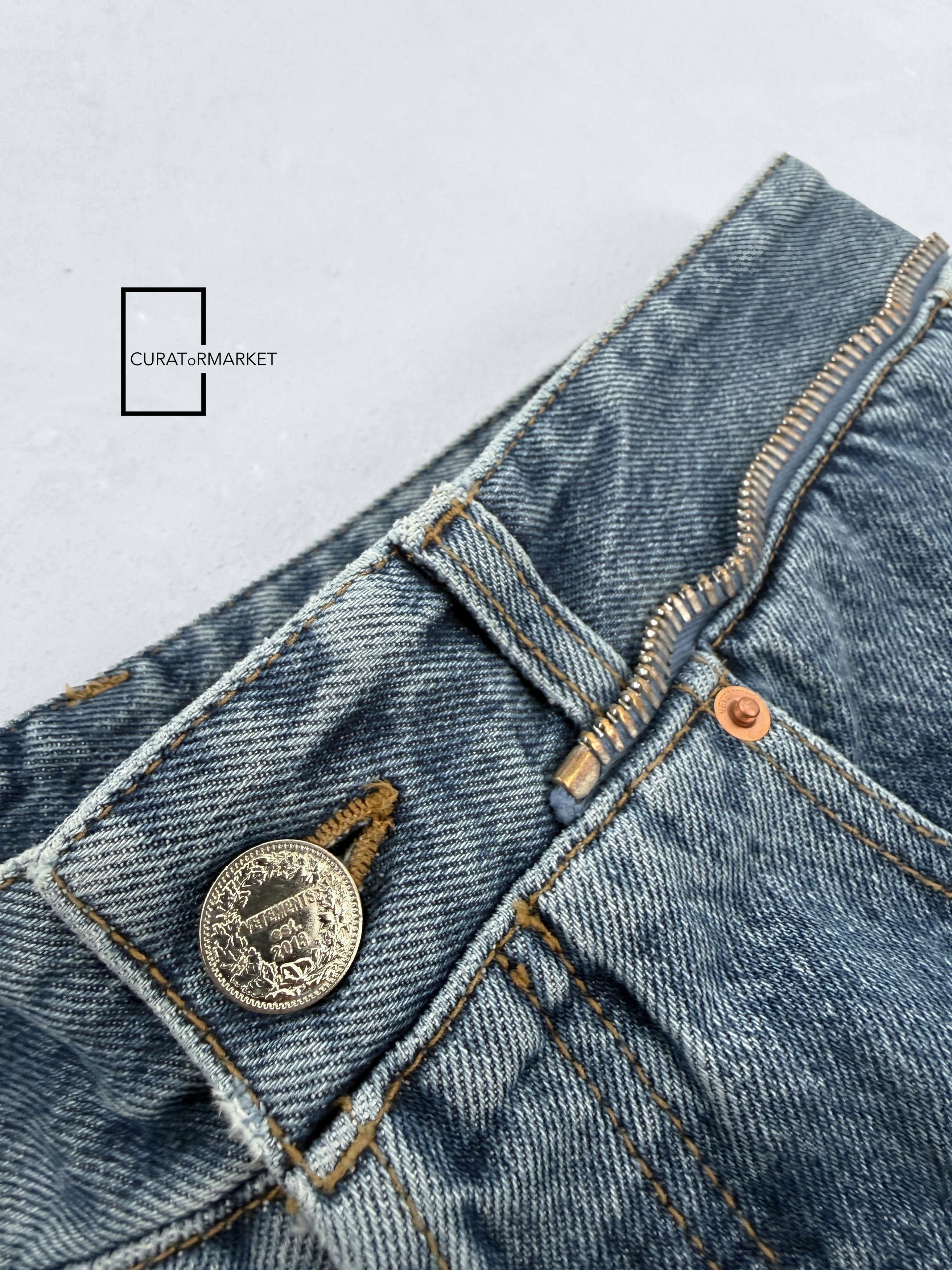 Vetements Multi Zip Embroidered Pocket Patch Biker Runway Jeans FW20 Size US 30 / EU 46 - 11 Thumbnail