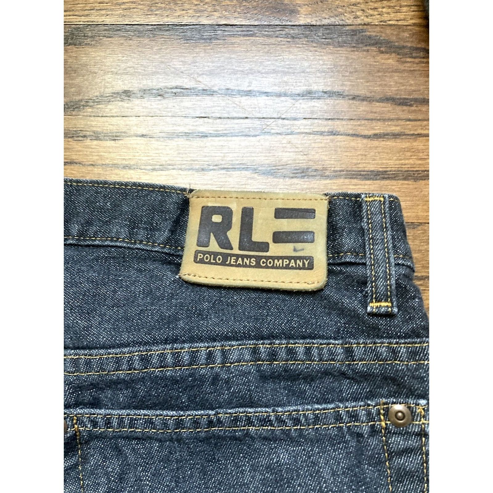 Polo Ralph Lauren VINTAGE Polo Ralph Lauren Carpenter Jeans Co Mens 32x34 Black Denim 5-Pocket Logo Belt Loops Zipper Button Straight Hack: 32x34 Size US XS / EU 42 / 0 - 4 Thumbnail